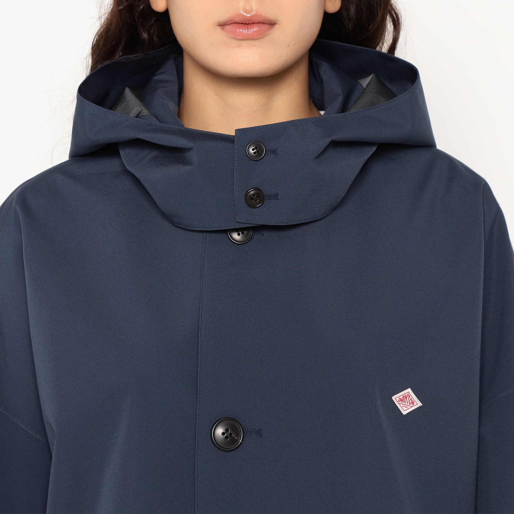 Women's 3-Layer Cloth Hooded Balmacaan Coat - Image 10