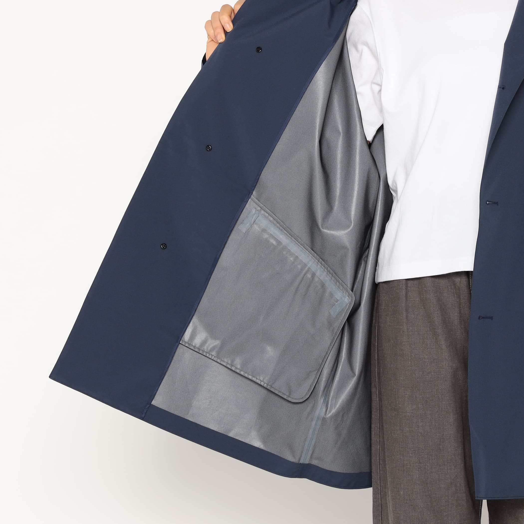 Women's 3-Layer Cloth Hooded Balmacaan Coat - Image 15