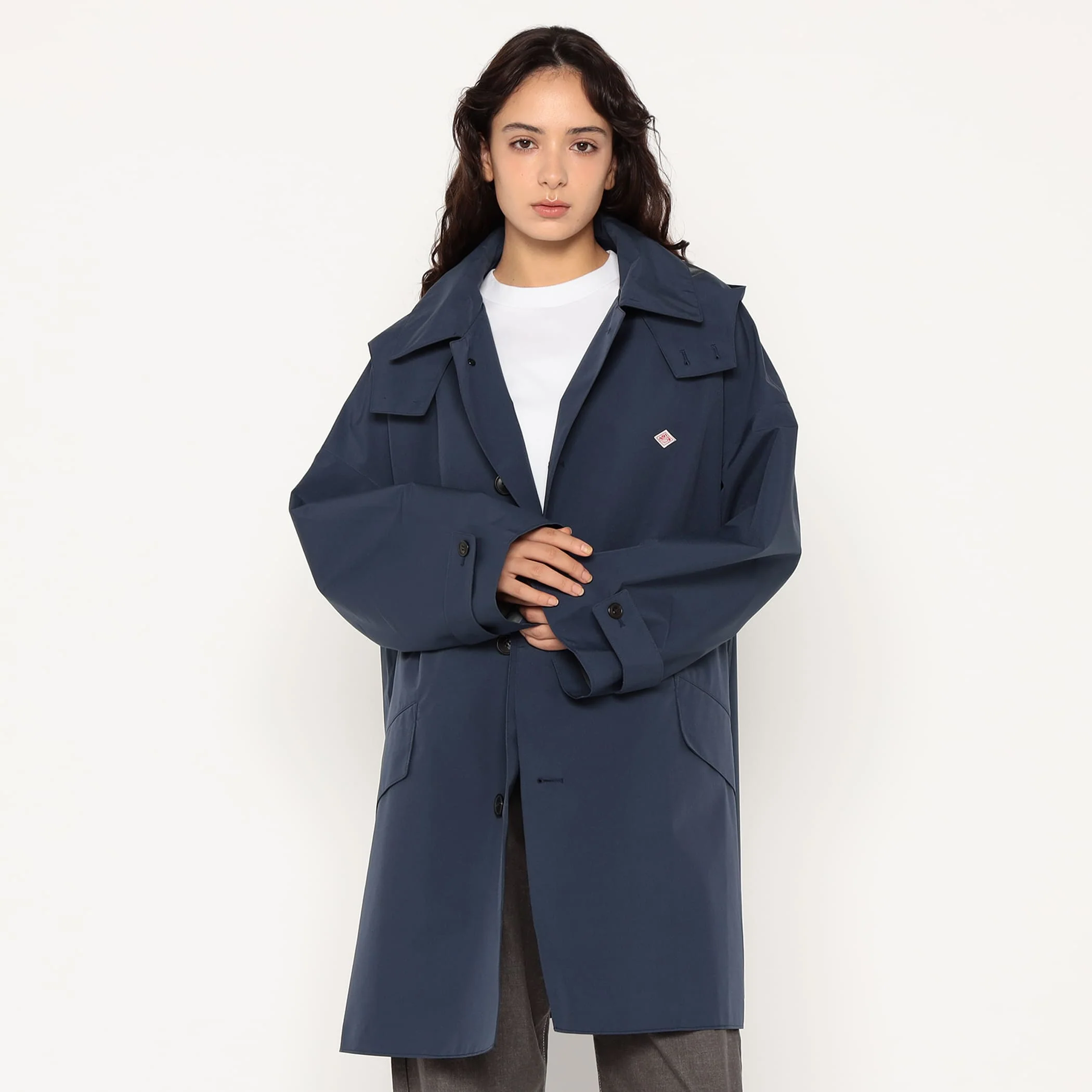 Women's 3-Layer Cloth Hooded Balmacaan Coat - Image 19