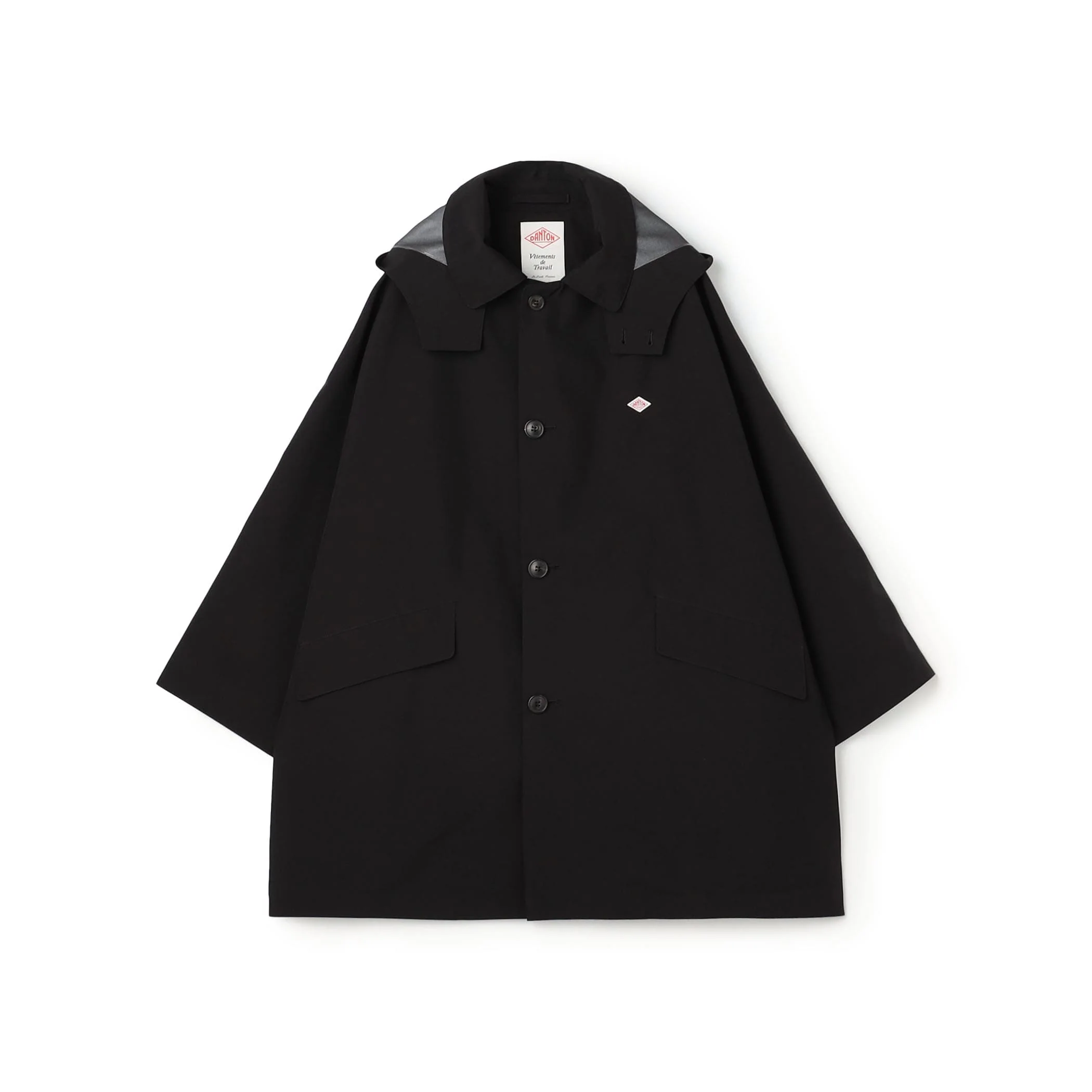 Women's 3-Layer Cloth Hooded Balmacaan Coat - Image 21