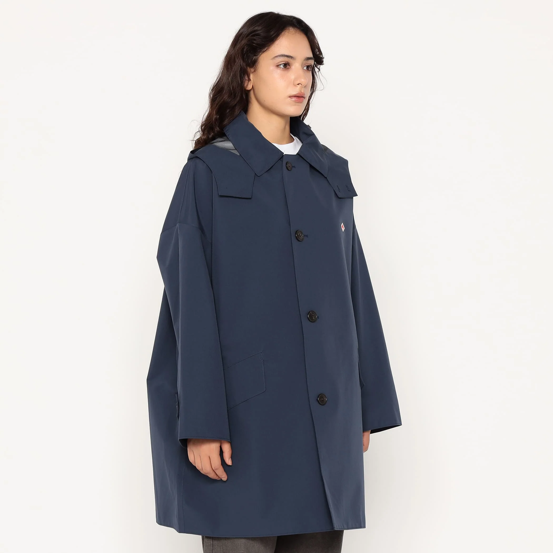 Women's 3-Layer Cloth Hooded Balmacaan Coat - Image 5