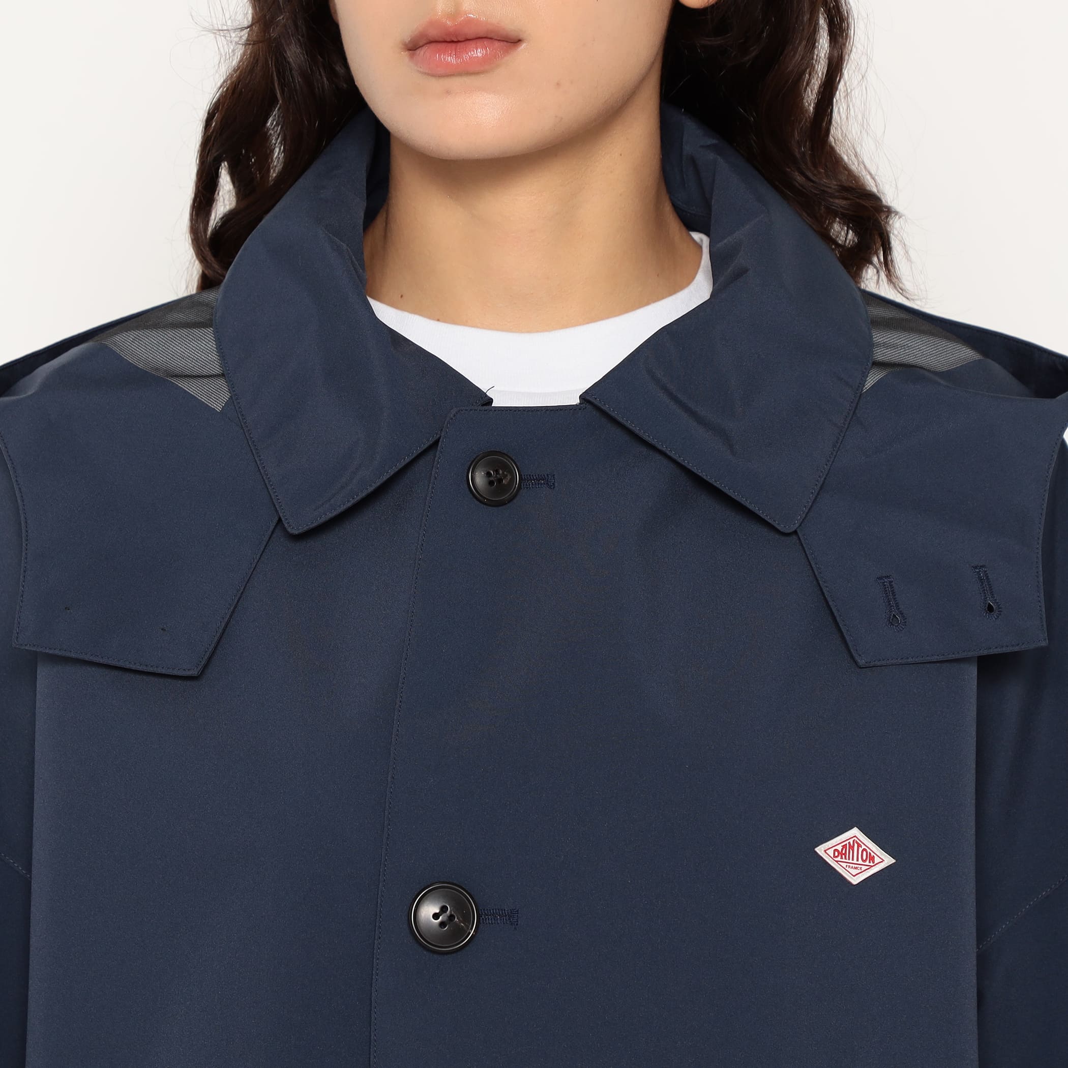 Women's 3-Layer Cloth Hooded Balmacaan Coat - Image 9