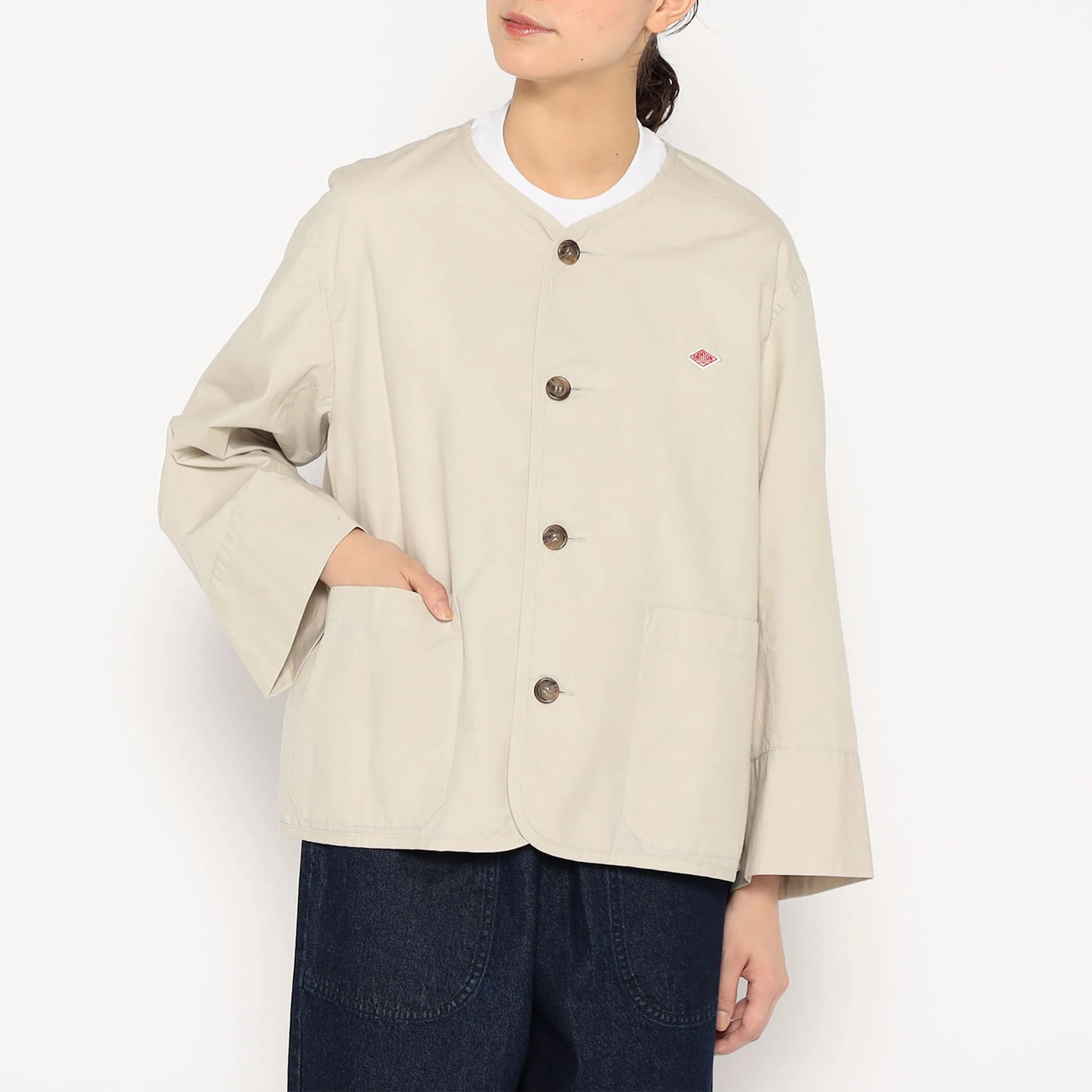 Women's Downproof Collarless Short Jacket - Image 15