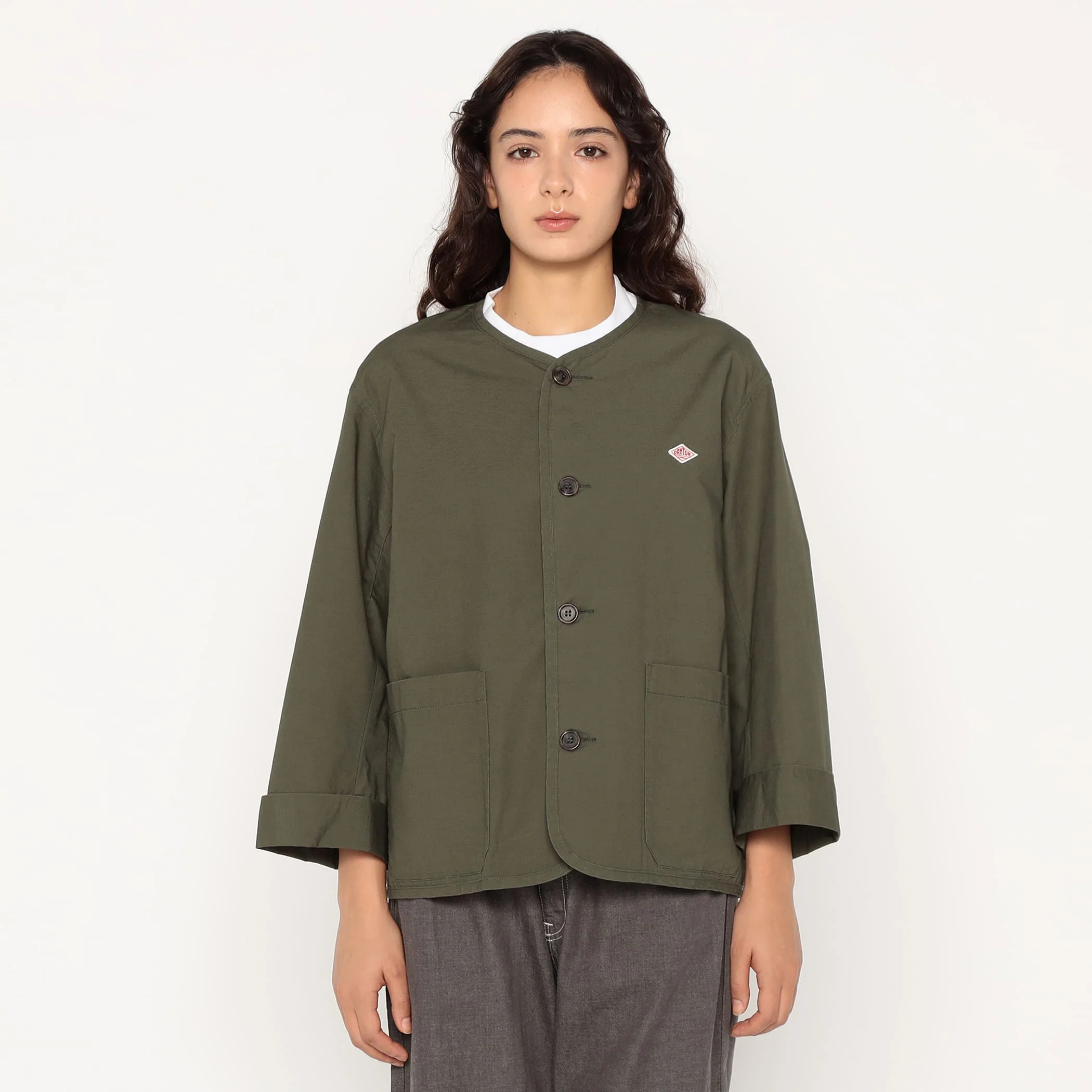 Women's Downproof Collarless Short Jacket - Image 2