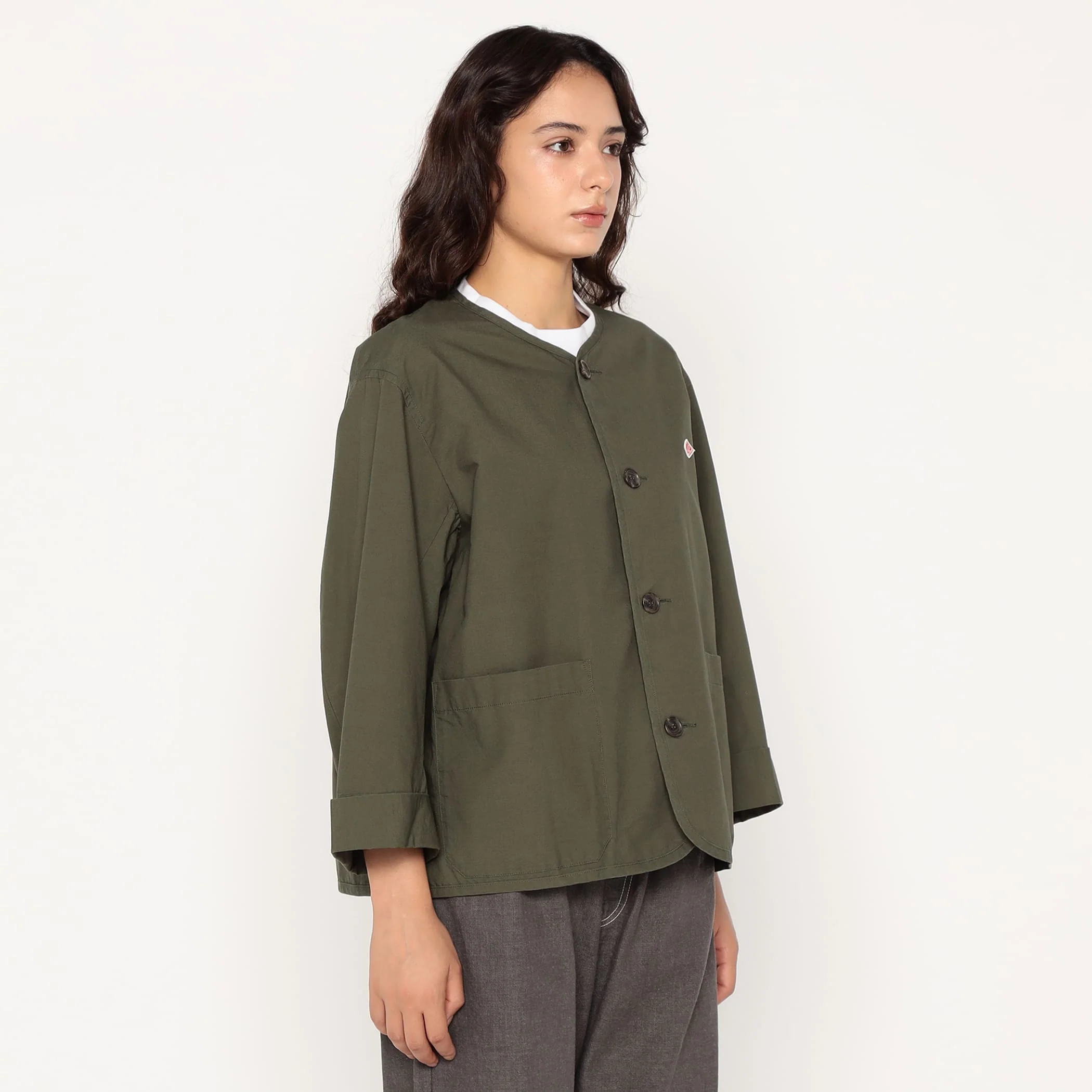 Women's Downproof Collarless Short Jacket - Image 3