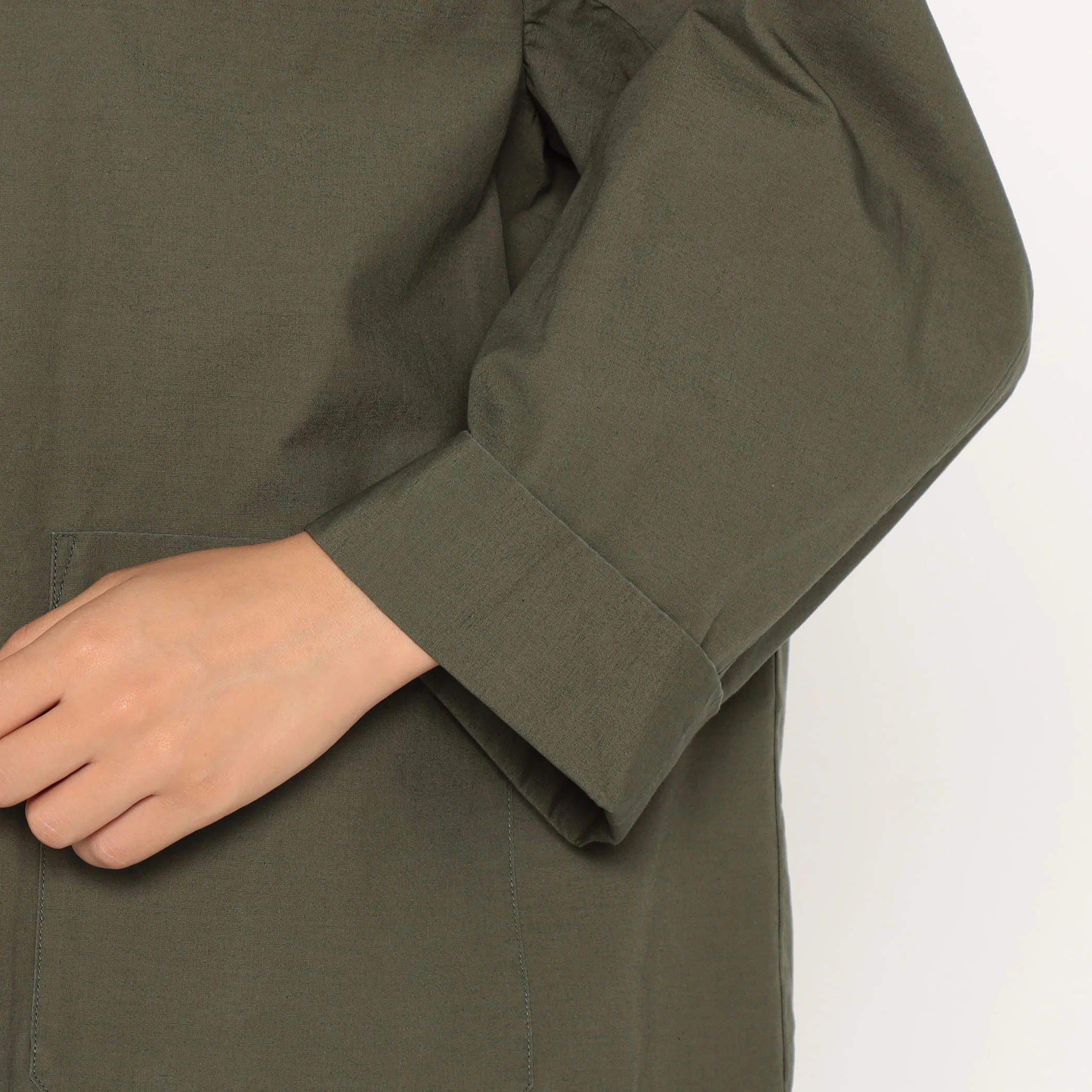 Women's Downproof Collarless Short Jacket - Image 8