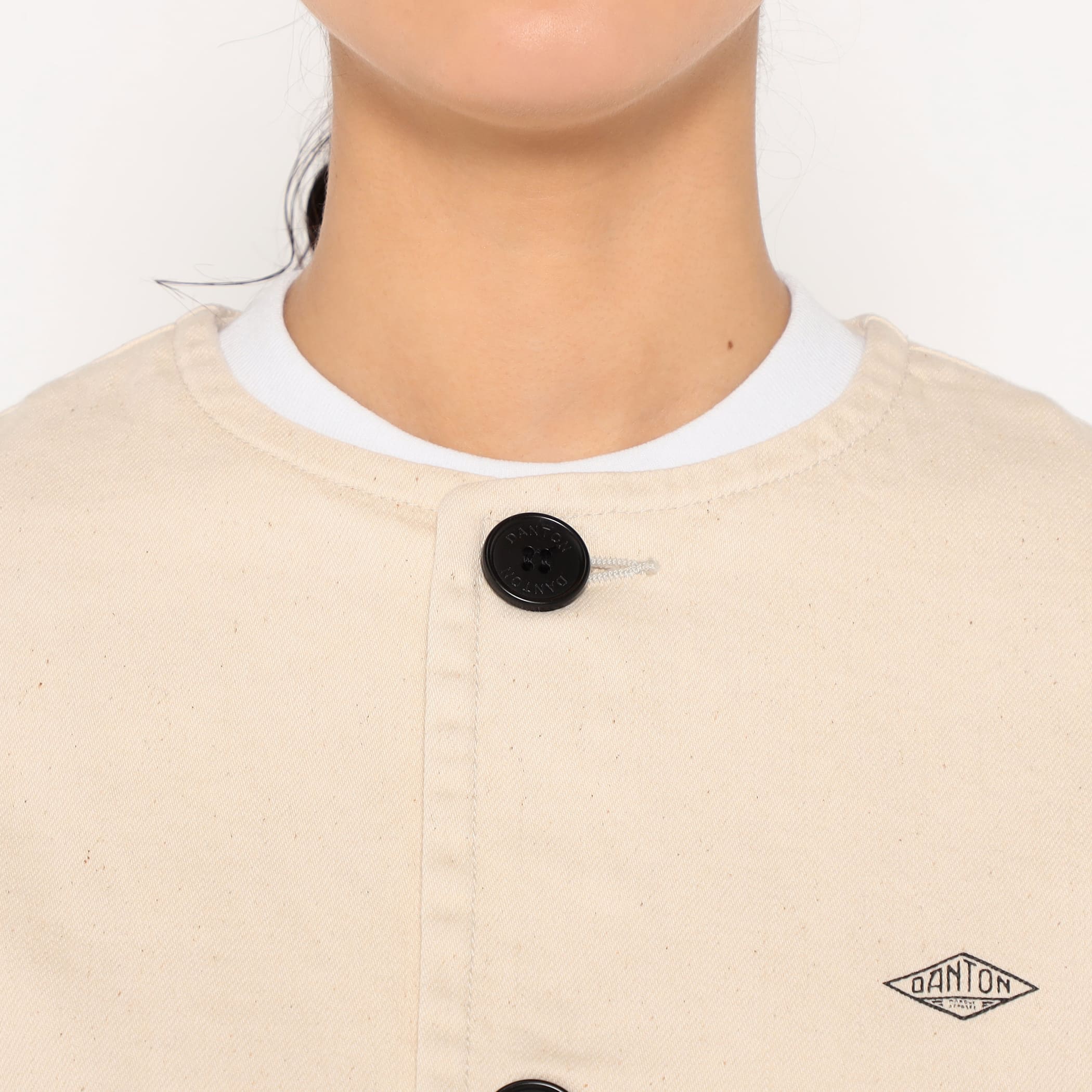 Women's Cotton Drill Collarless Short Jacket - Image 8