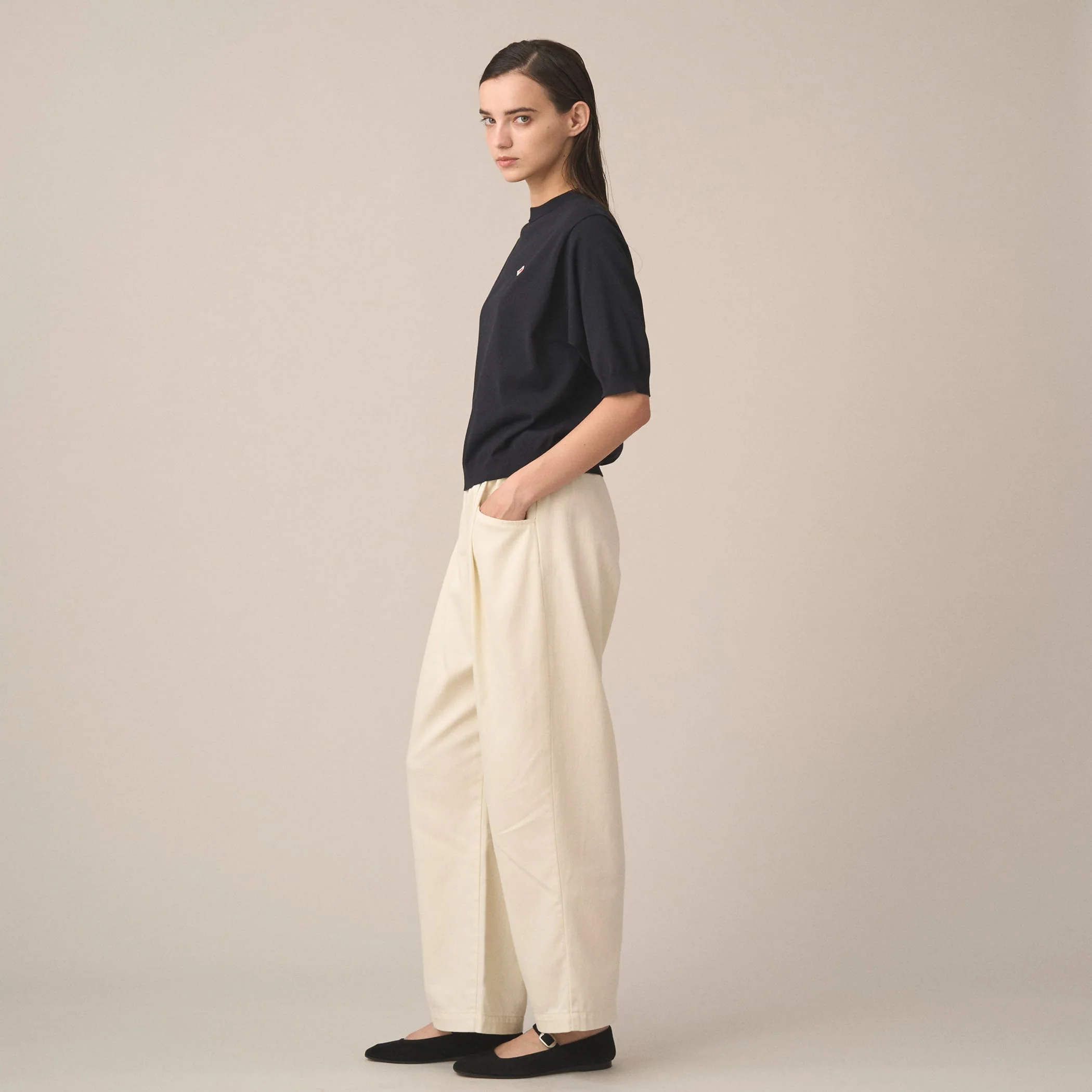 Women's Jersey Knit Half Sleeve Crew Neck Pullover - Image 3