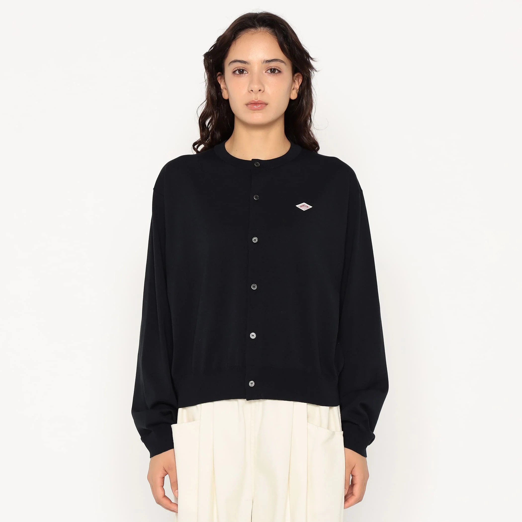 Women's Jersey Knit Crew Neck Cardigan - Image 4