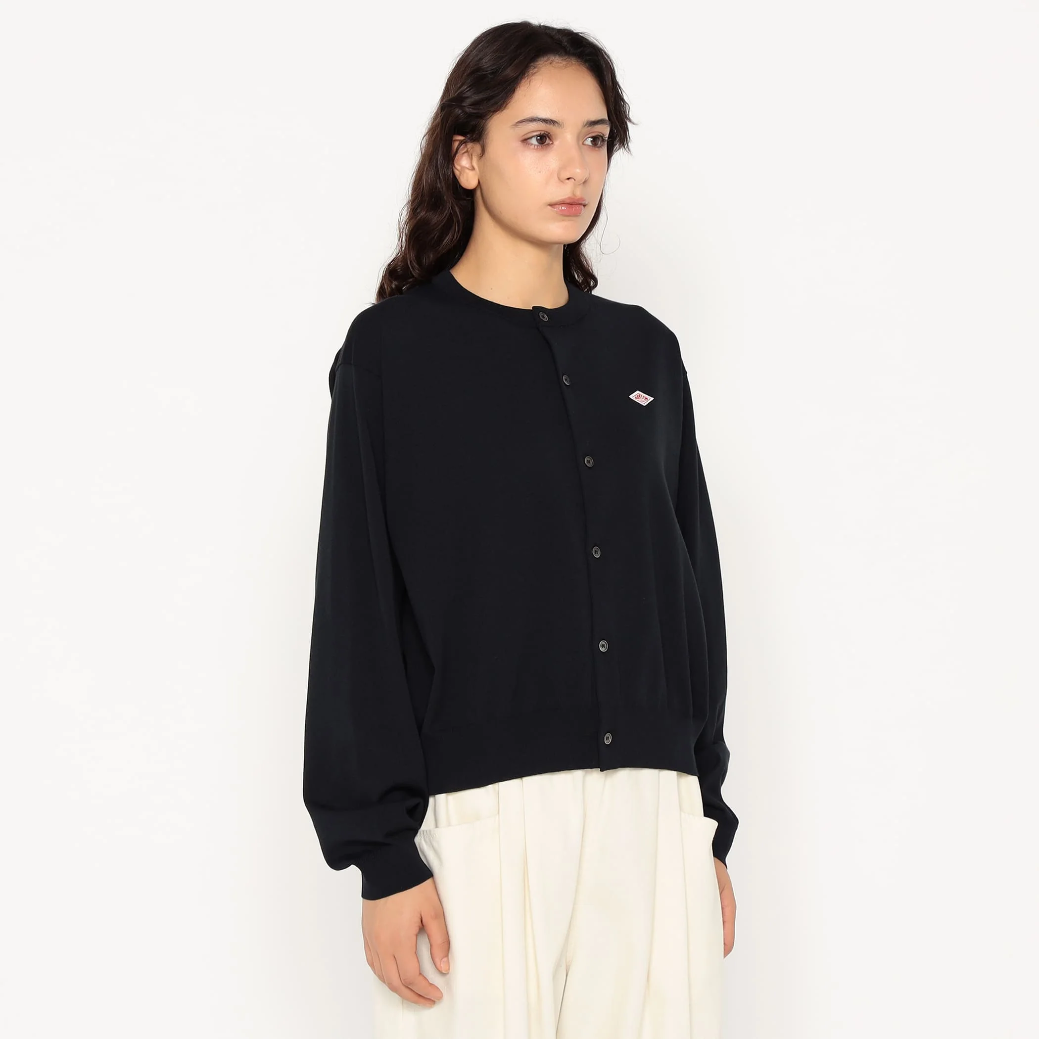 Women's Jersey Knit Crew Neck Cardigan - Image 5