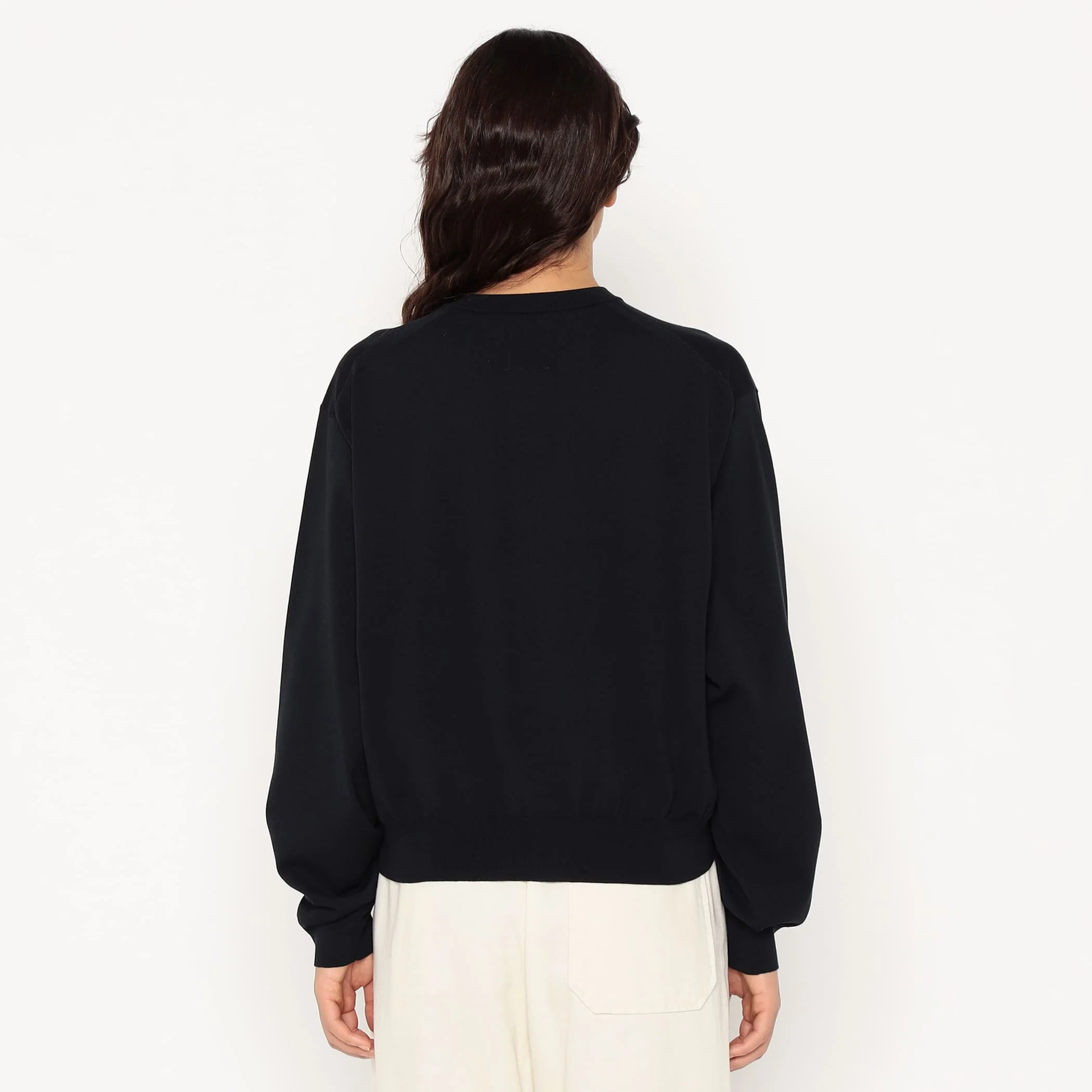 Women's Jersey Knit Crew Neck Cardigan - Image 8