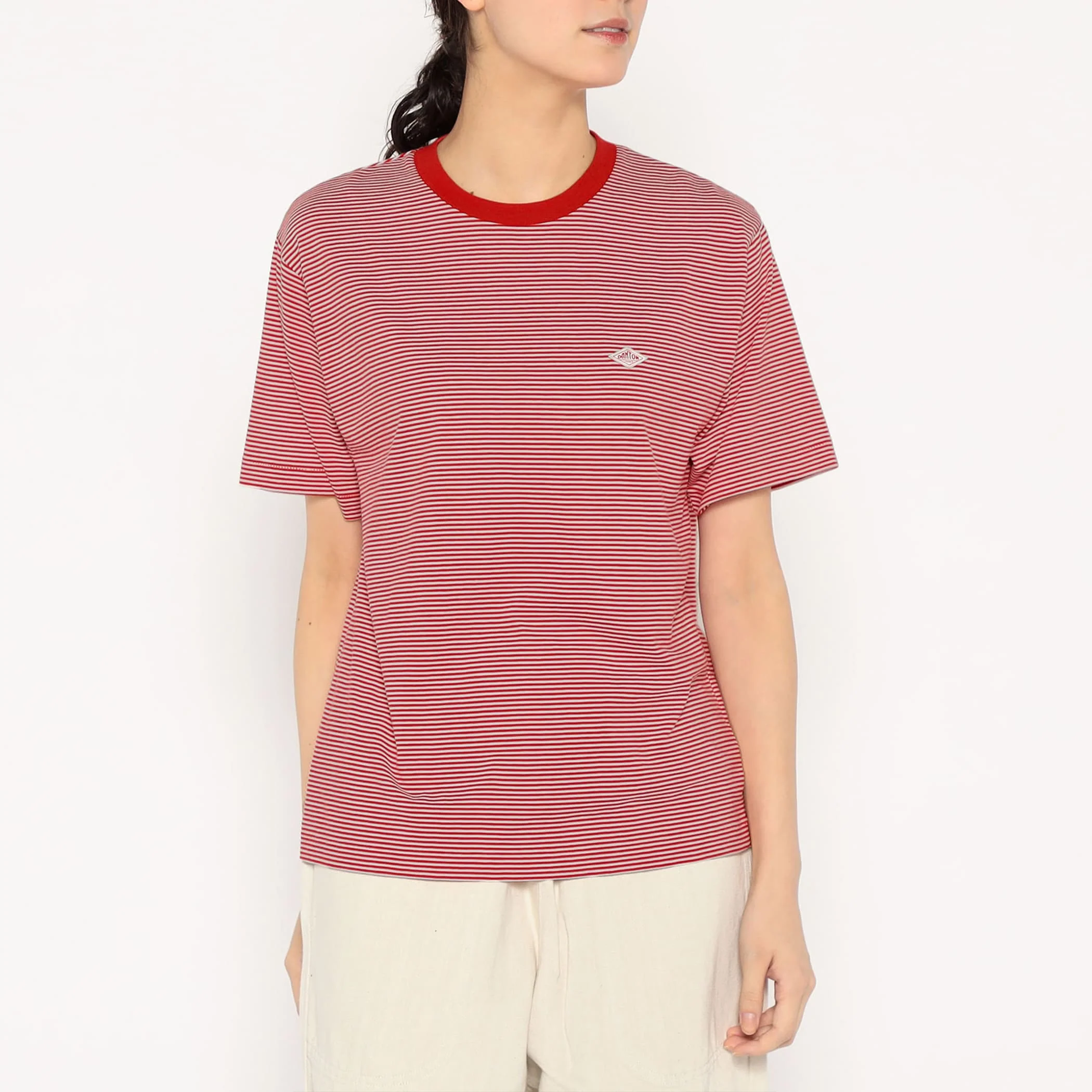 Women's Short Sleeve Inner T-shirt Stripe - Image 16
