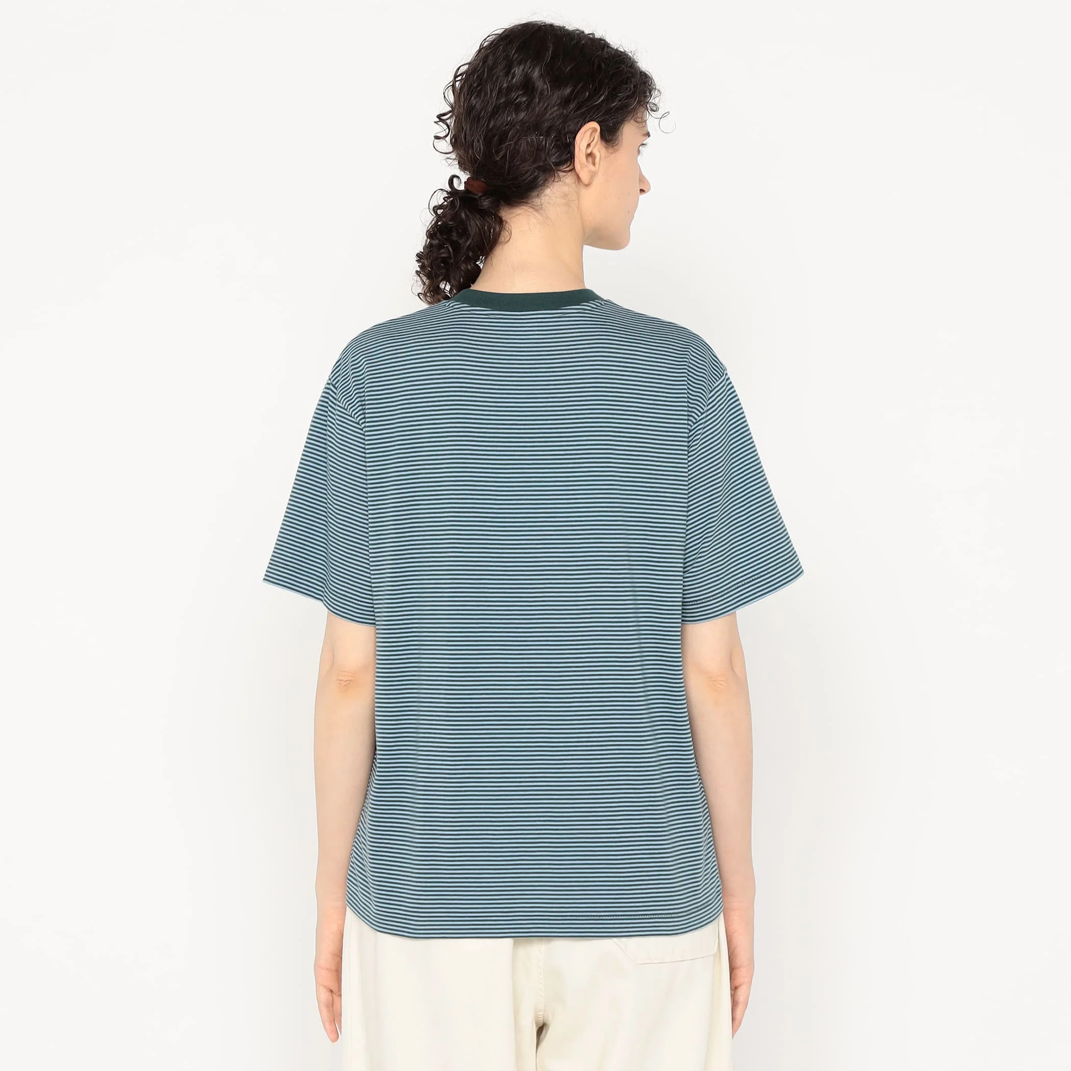 Women's Short Sleeve Inner T-shirt Stripe - Image 6