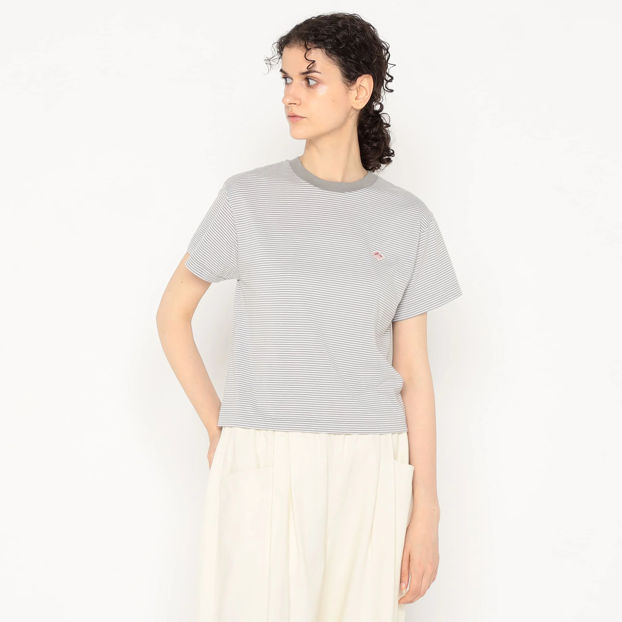 Women's Short Sleeve Cropped T-shirt Stripe - Image 13