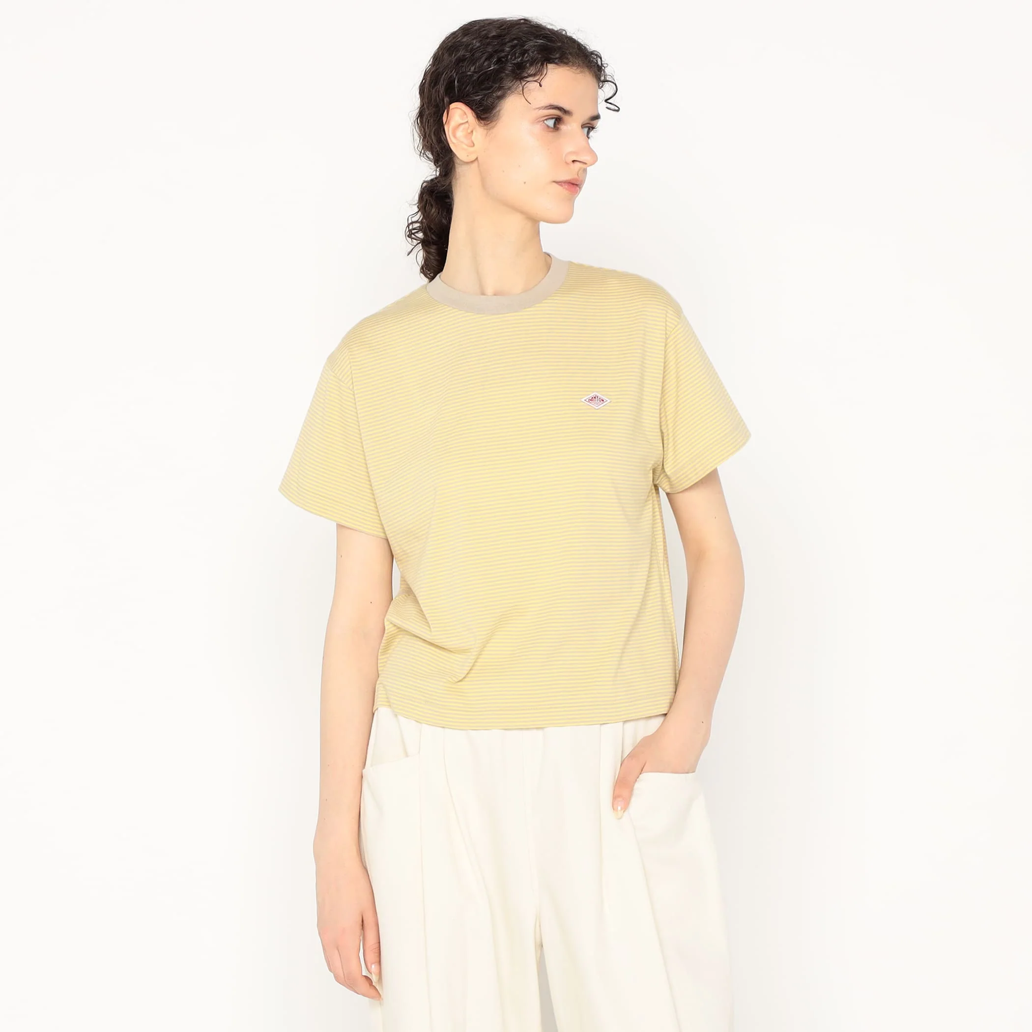 Women's Short Sleeve Cropped T-shirt Stripe - Image 15