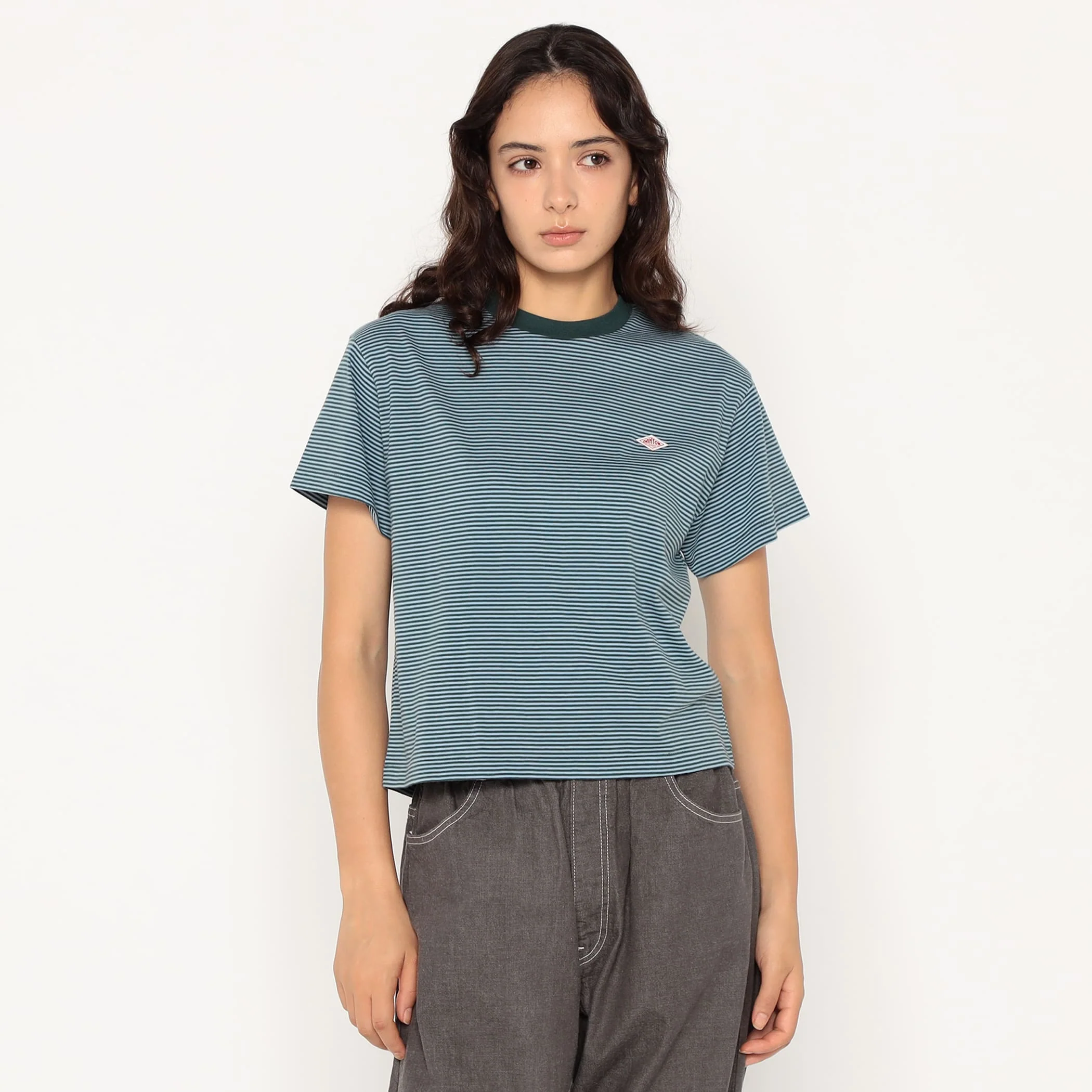 Women's Short Sleeve Cropped T-shirt Stripe - Image 19