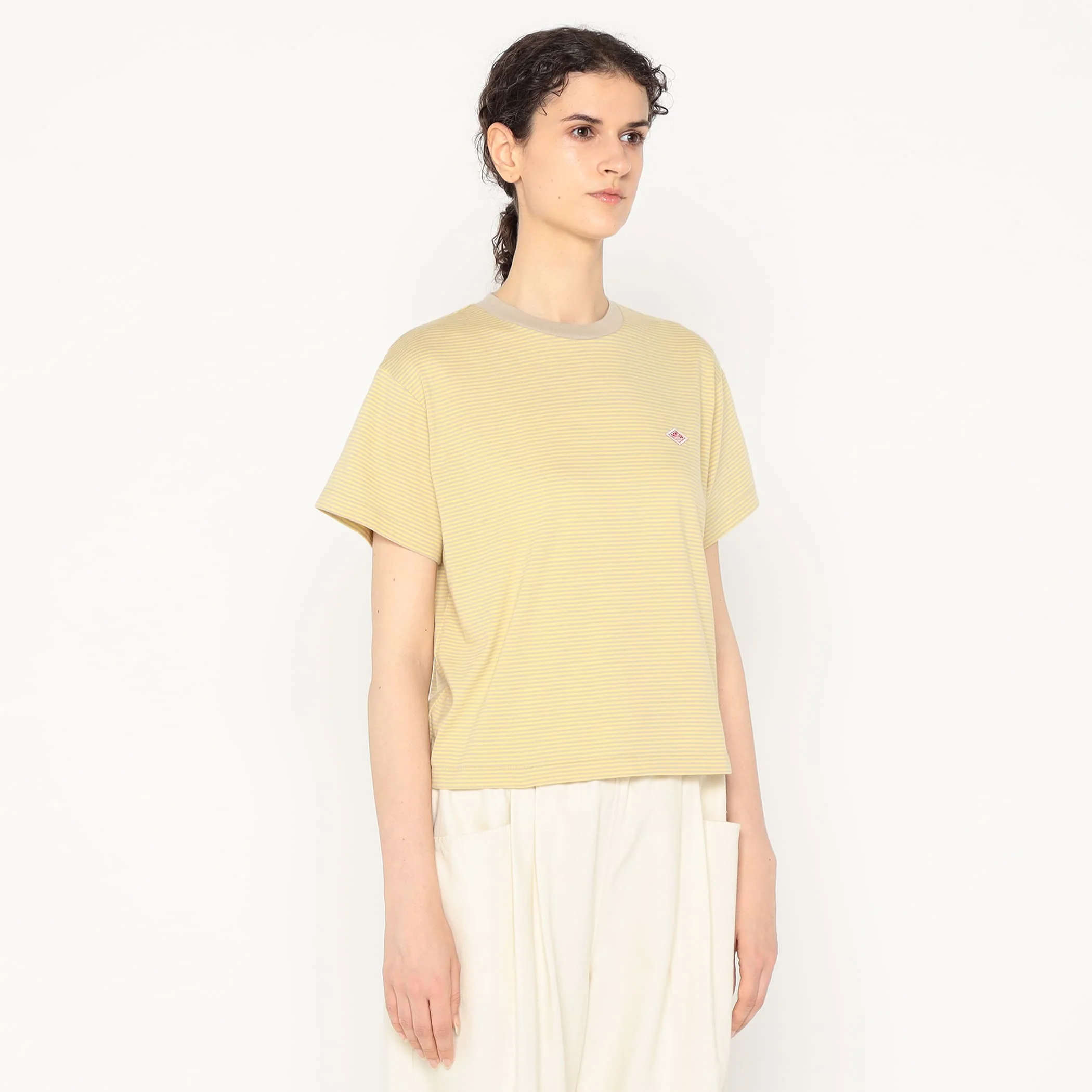 Women's Short Sleeve Cropped T-shirt Stripe - Image 4