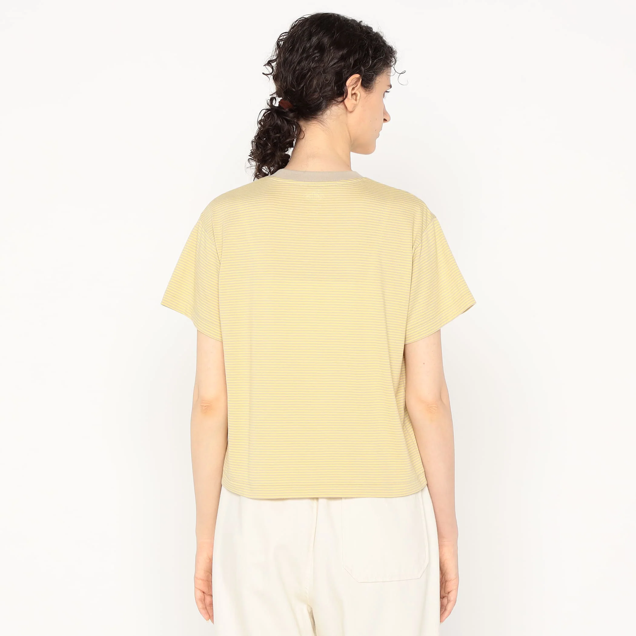 Women's Short Sleeve Cropped T-shirt Stripe - Image 7