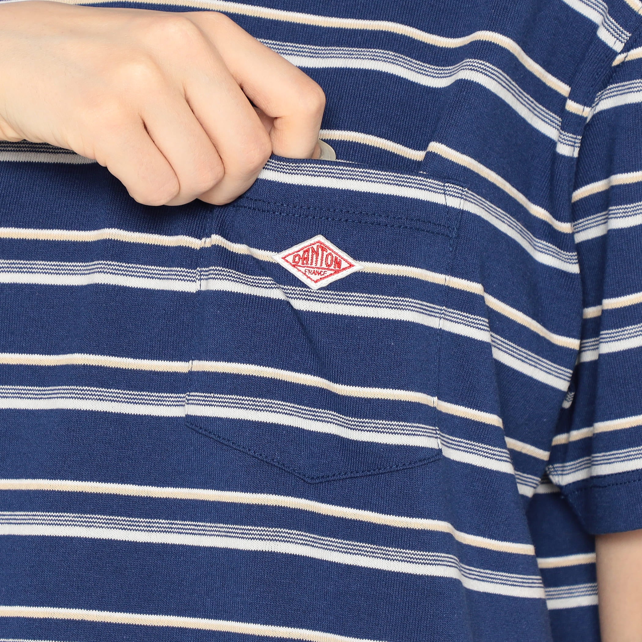 Women's Short Sleeve Pocket T-shirt Stripe - Image 11