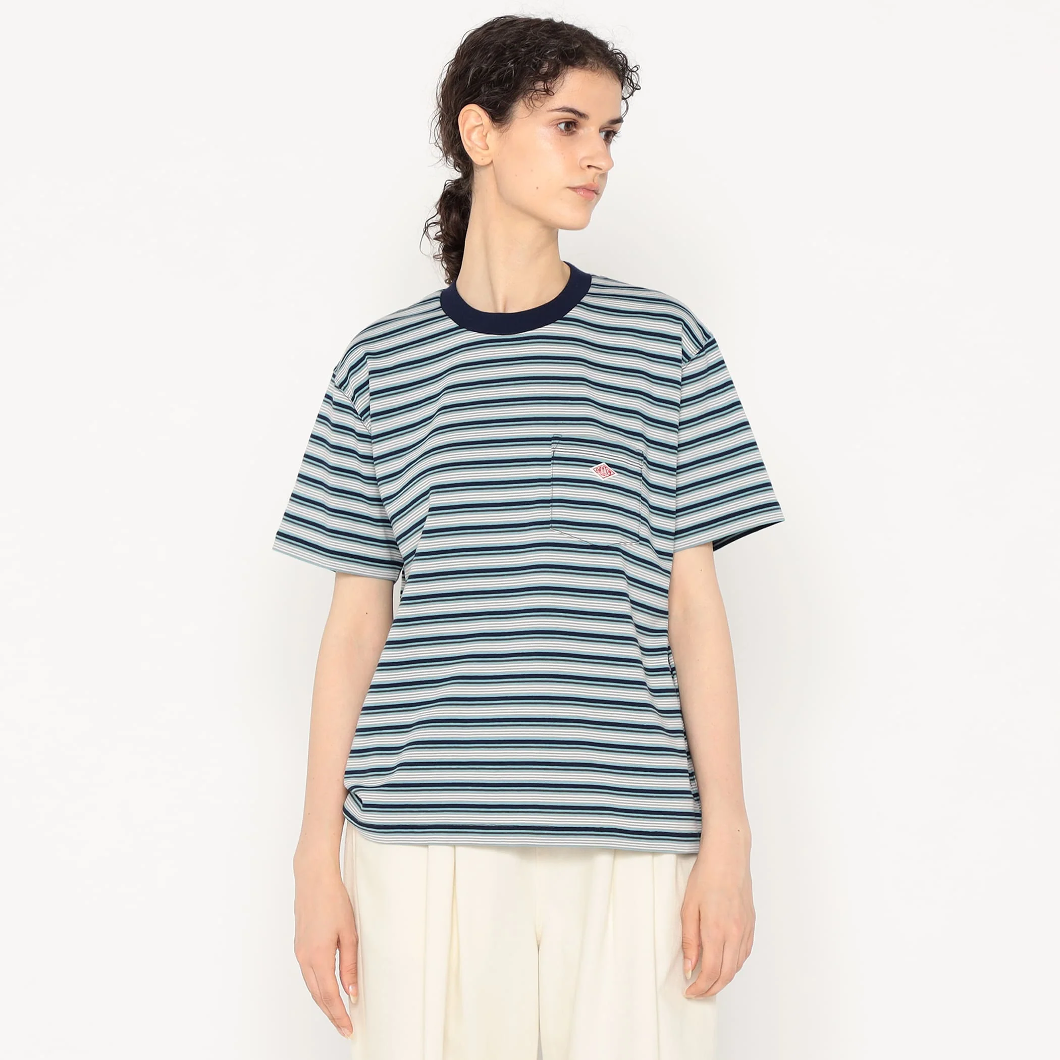 Women's Short Sleeve Pocket T-shirt Stripe - Image 21