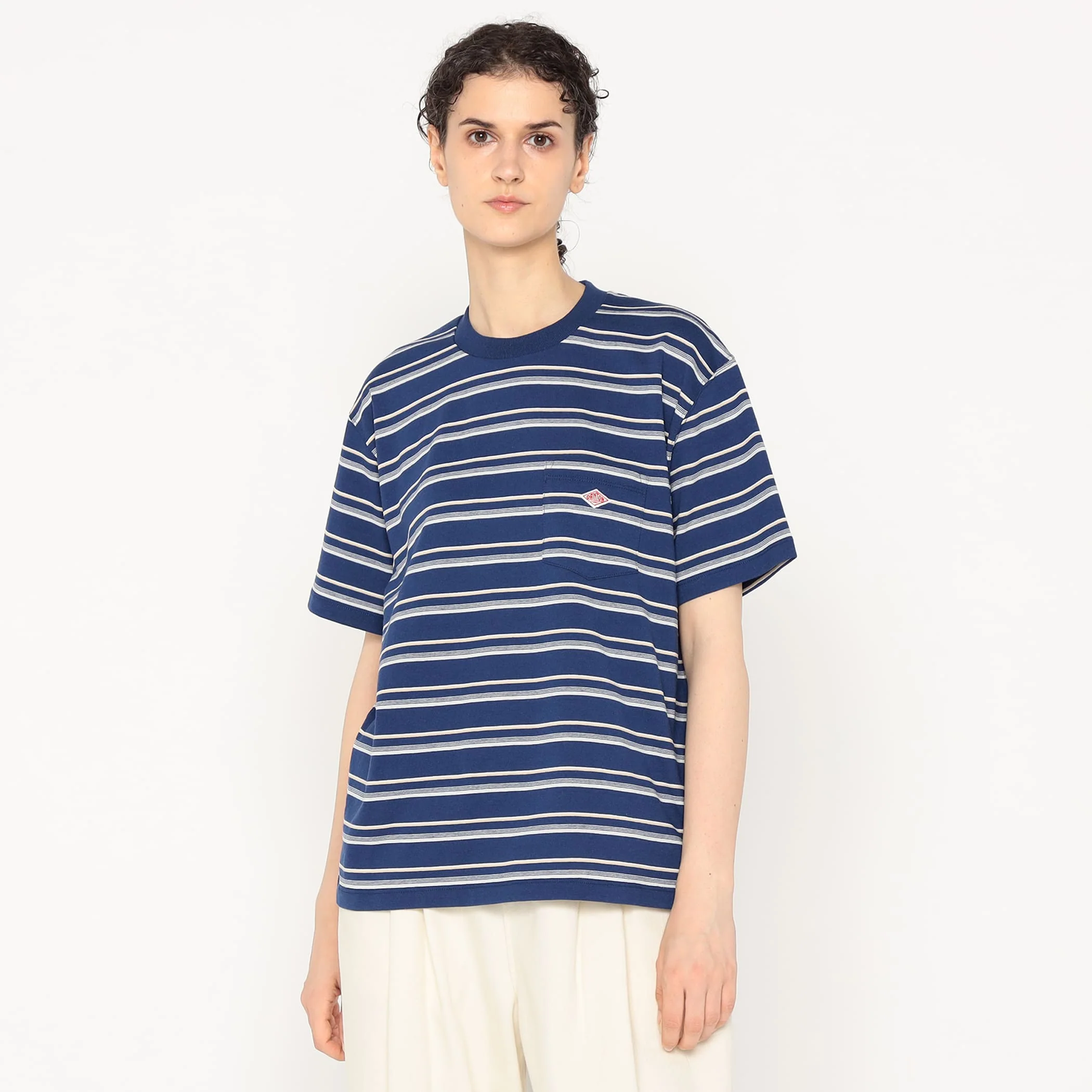 Women's Short Sleeve Pocket T-shirt Stripe - Image 23