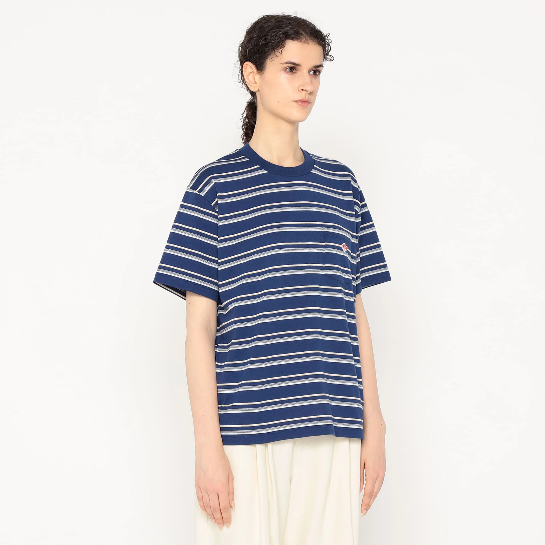 Women's Short Sleeve Pocket T-shirt Stripe - Image 4