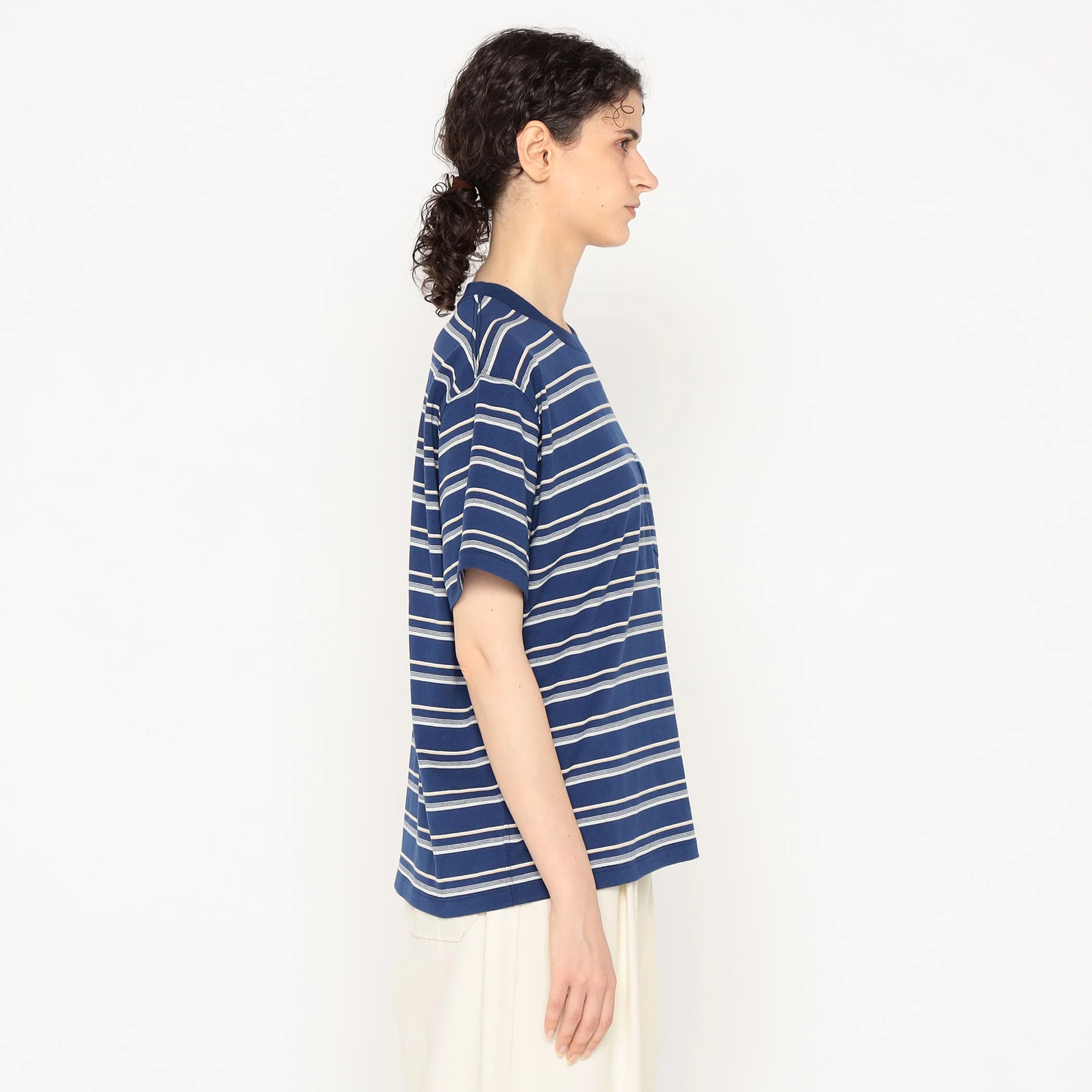 Women's Short Sleeve Pocket T-shirt Stripe - Image 5