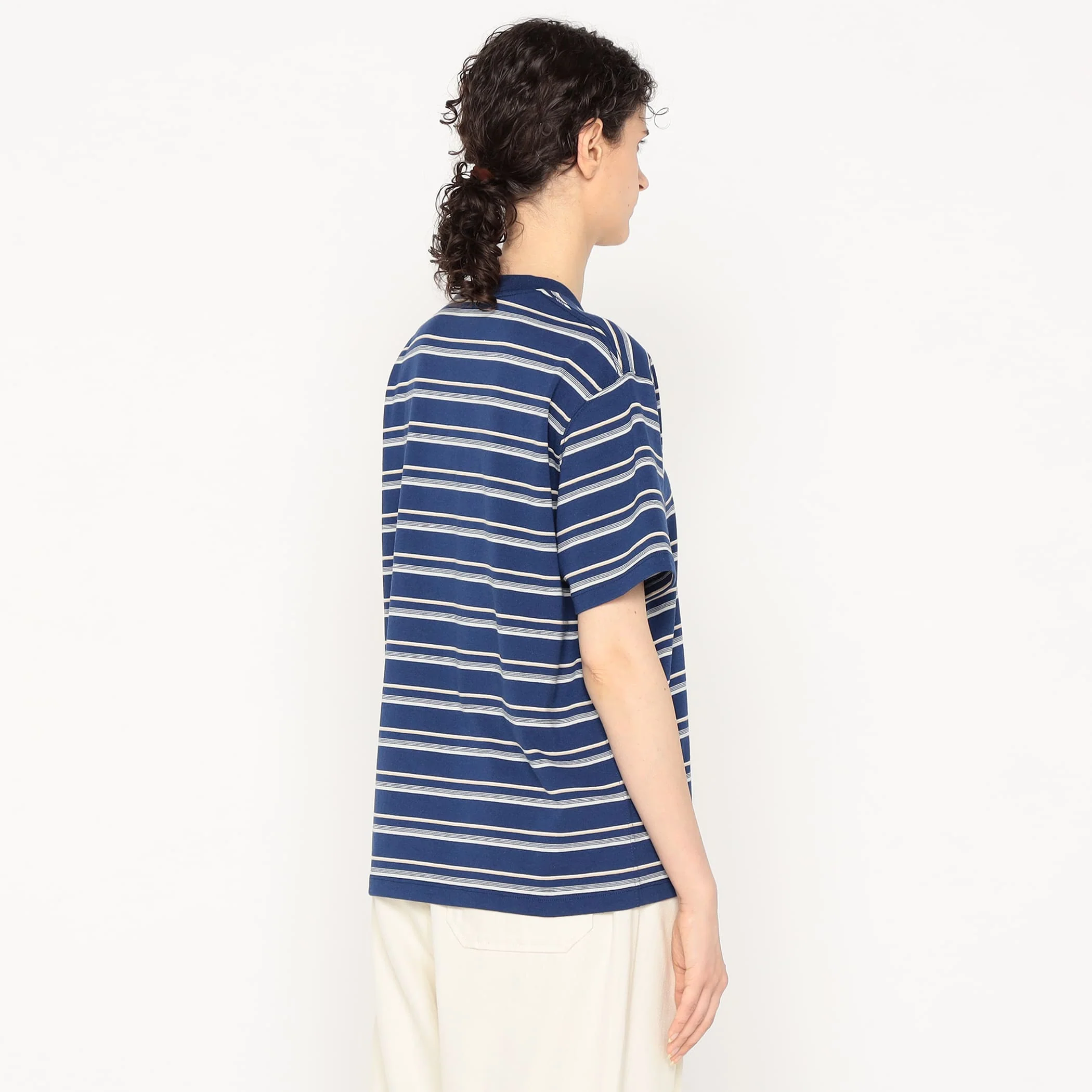Women's Short Sleeve Pocket T-shirt Stripe - Image 6