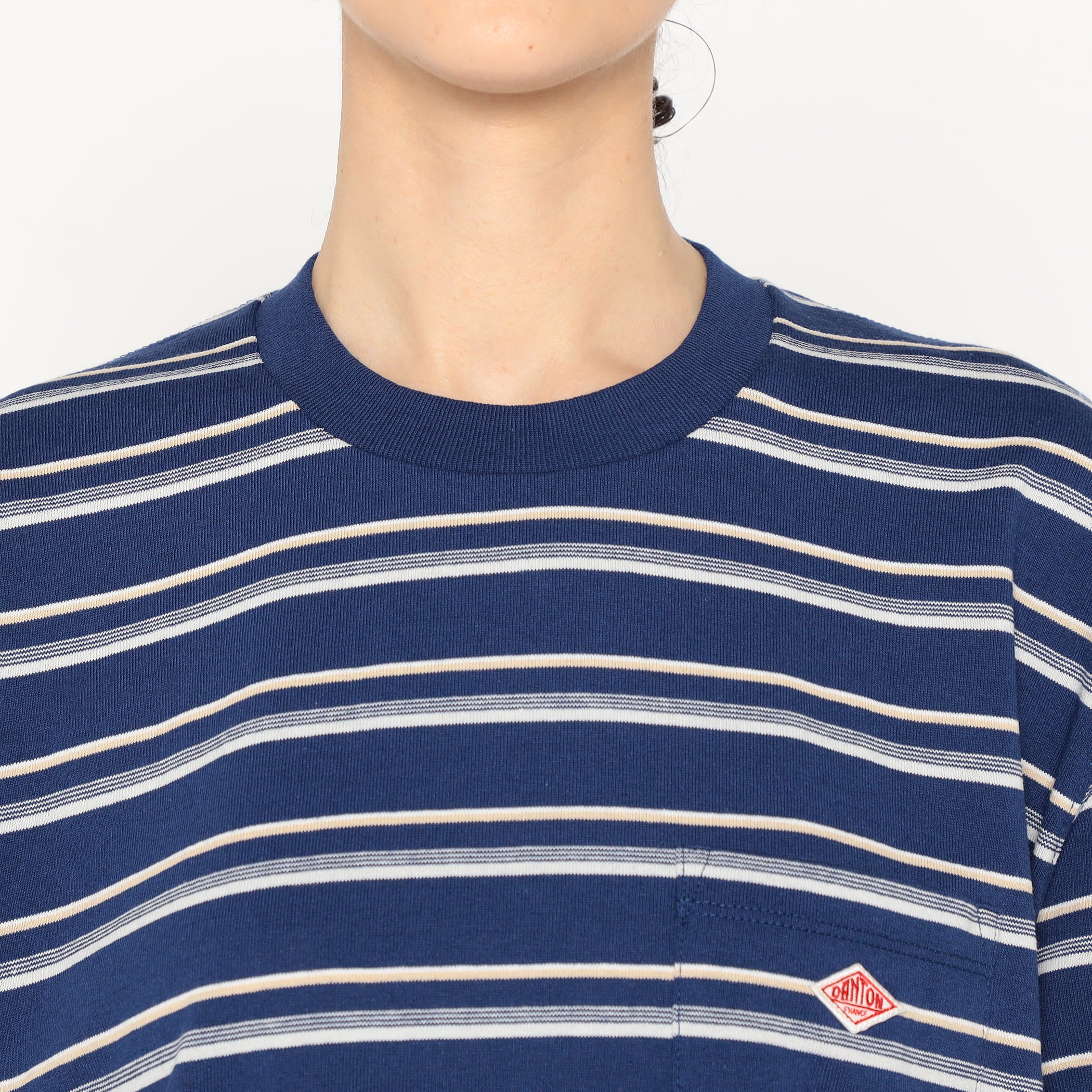 Women's Short Sleeve Pocket T-shirt Stripe - Image 8