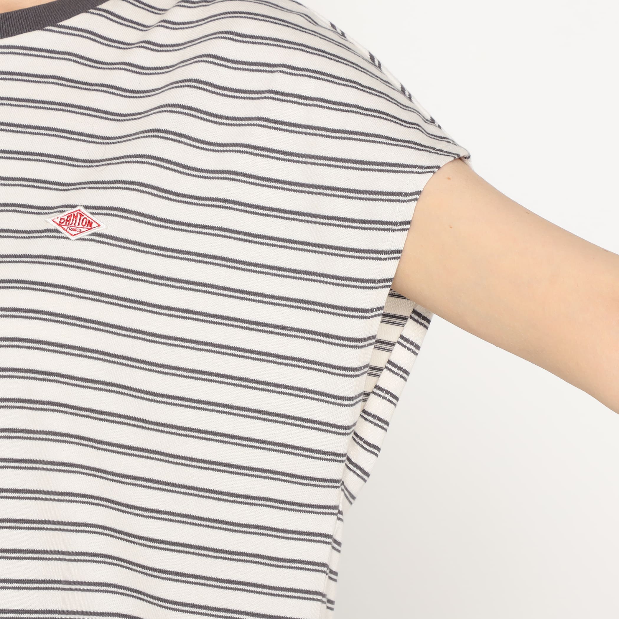 Women's Cotton Jersey Dolman Short T-shirt Stripe - Image 11