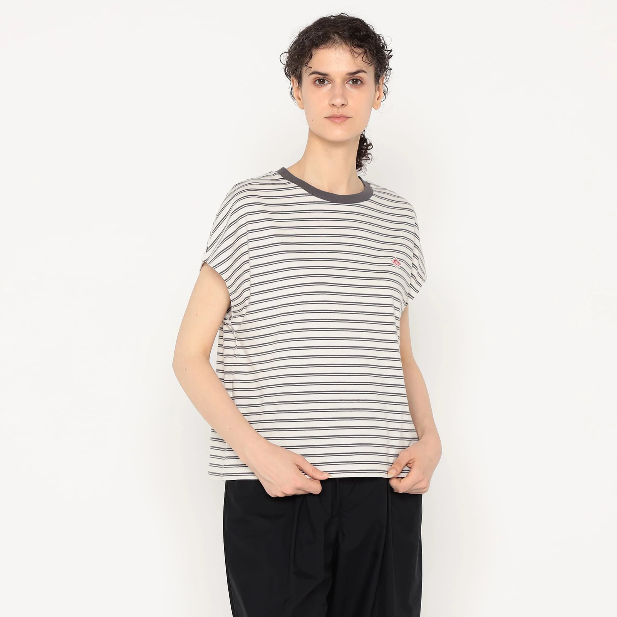 Women's Cotton Jersey Dolman Short T-shirt Stripe - Image 13