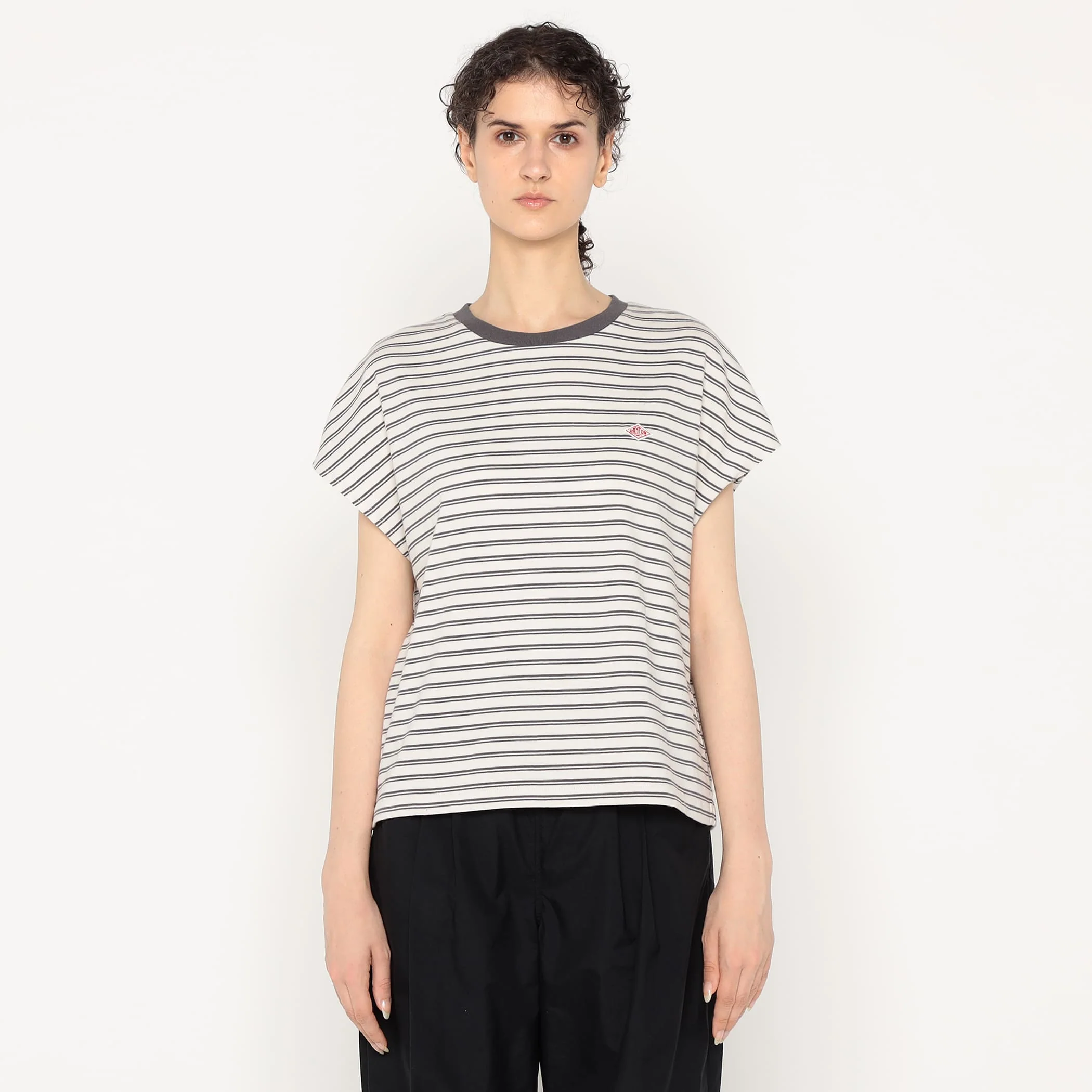 Women's Cotton Jersey Dolman Short T-shirt Stripe - Image 3