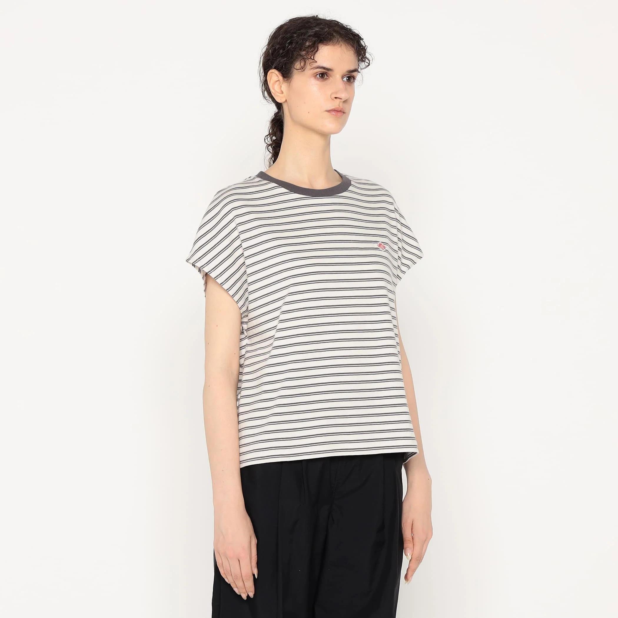 Women's Cotton Jersey Dolman Short T-shirt Stripe - Image 4