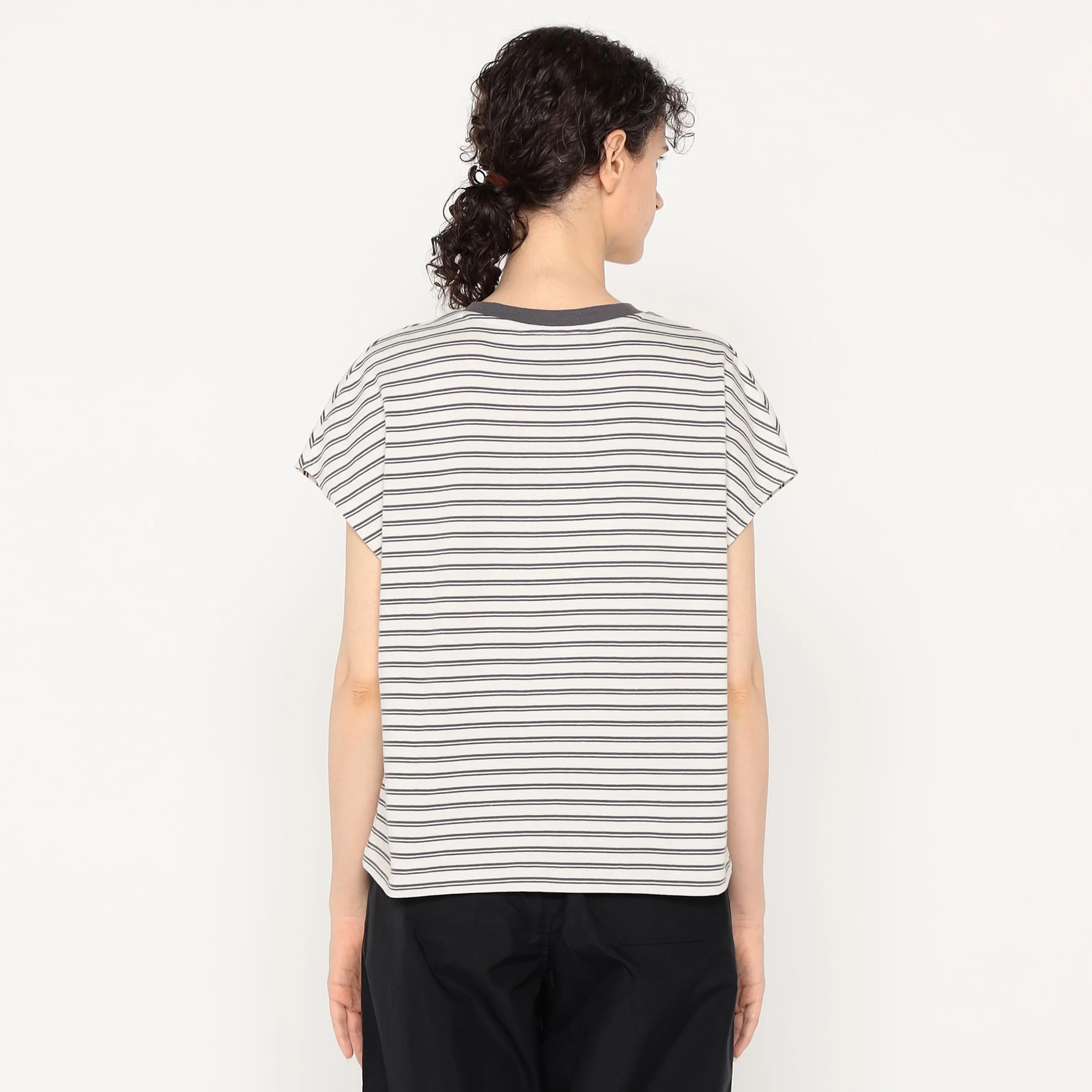 Women's Cotton Jersey Dolman Short T-shirt Stripe - Image 7
