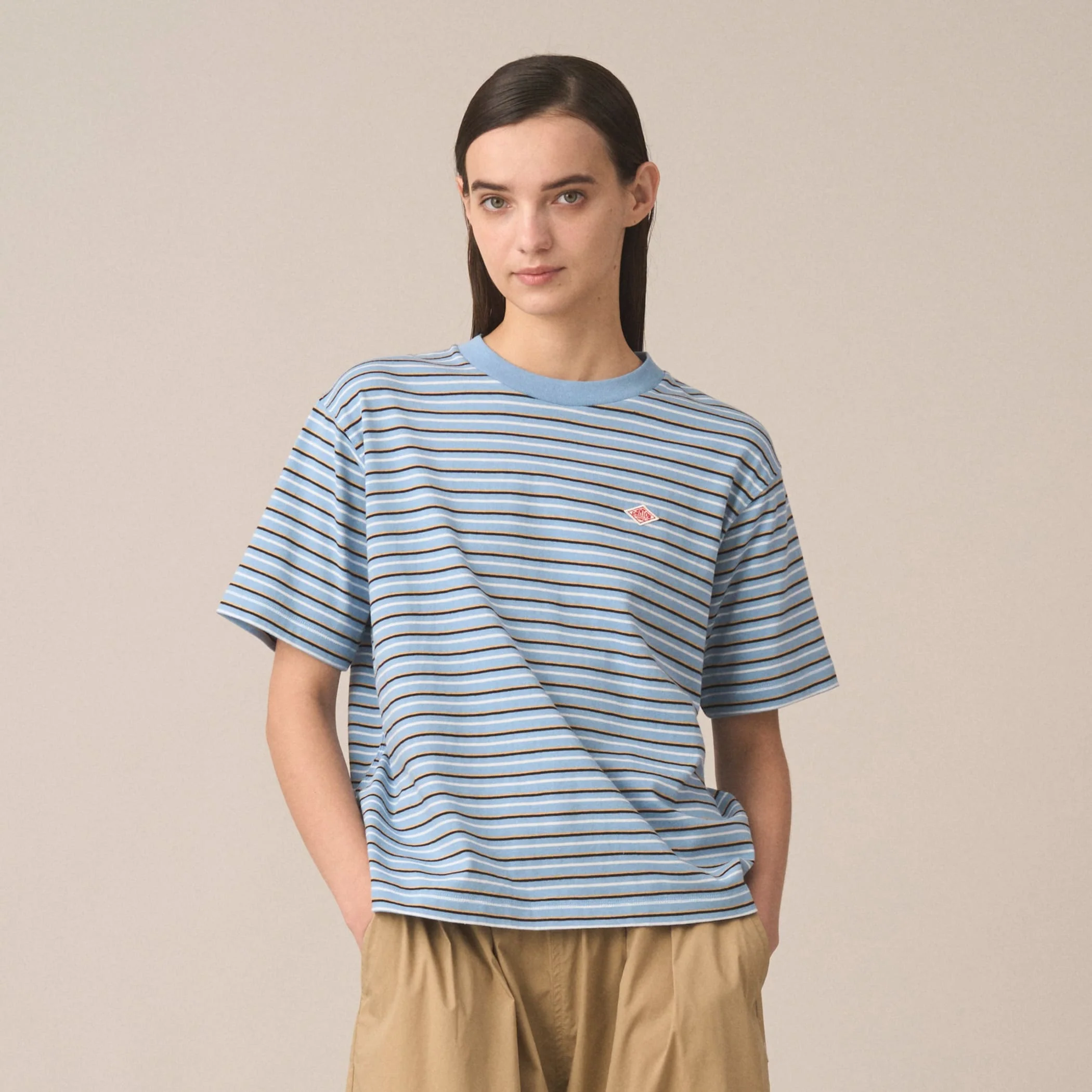 Women's Cotton Jersey Short T-shirt Stripe - Image 2