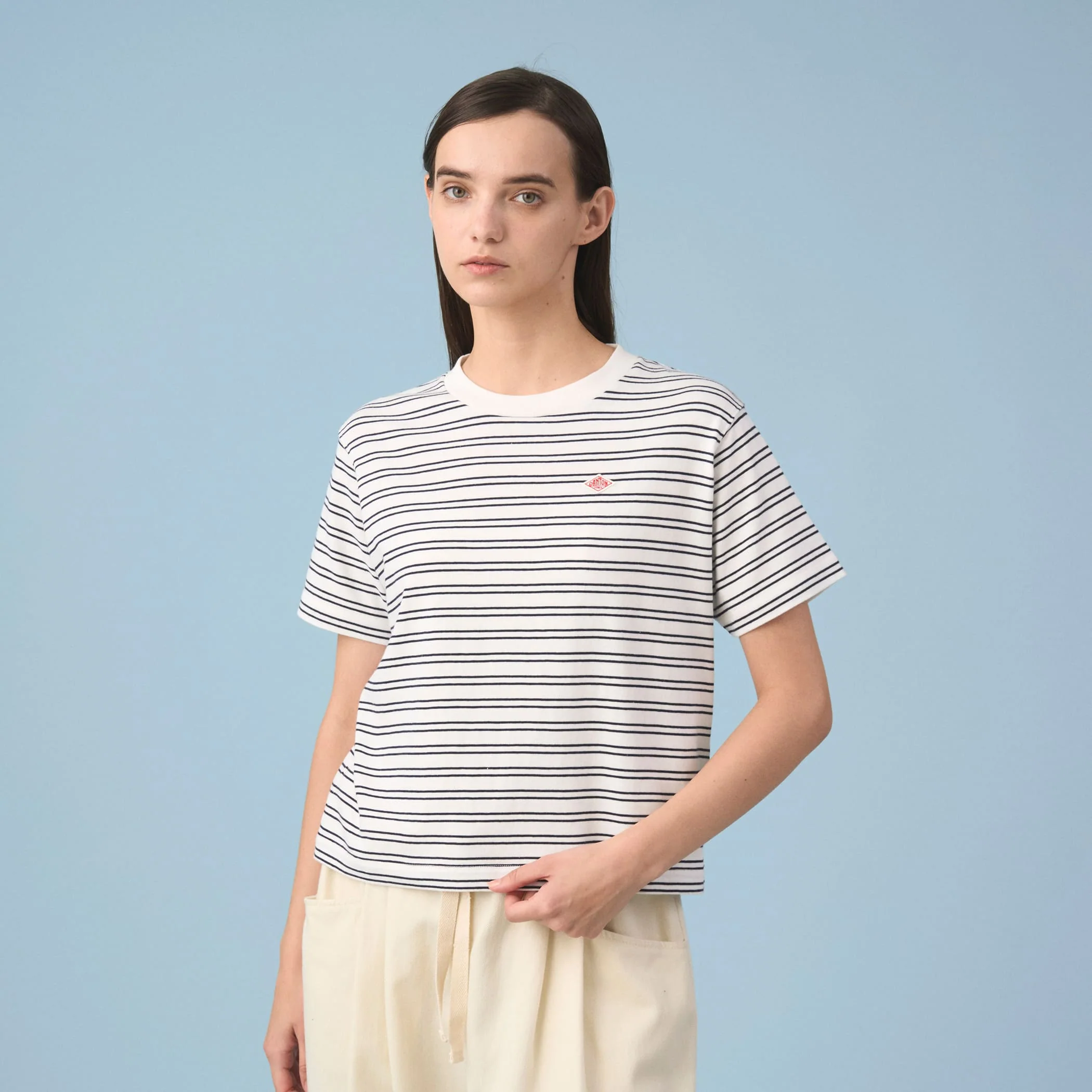 Women's Cotton Jersey Short T-shirt Stripe - Image 3