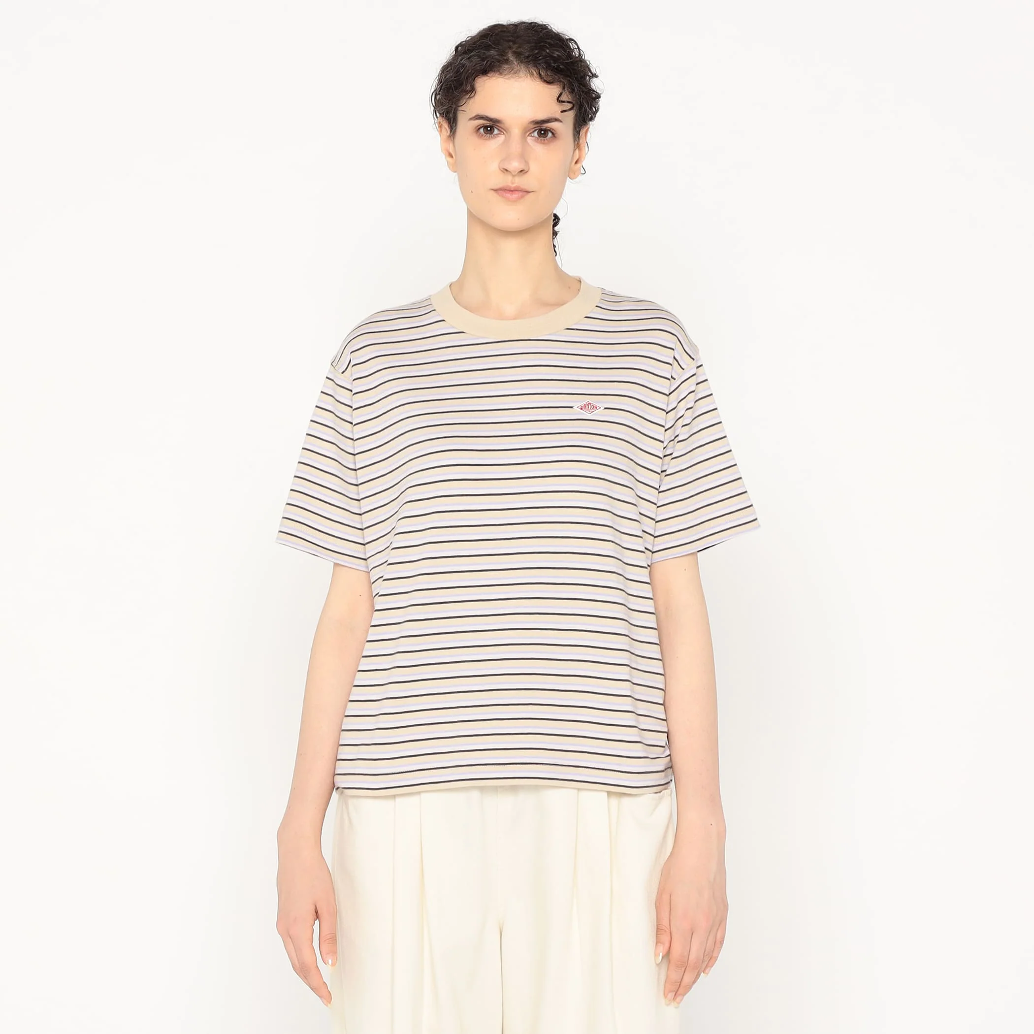 Women's Cotton Jersey Short T-shirt Stripe - Image 4