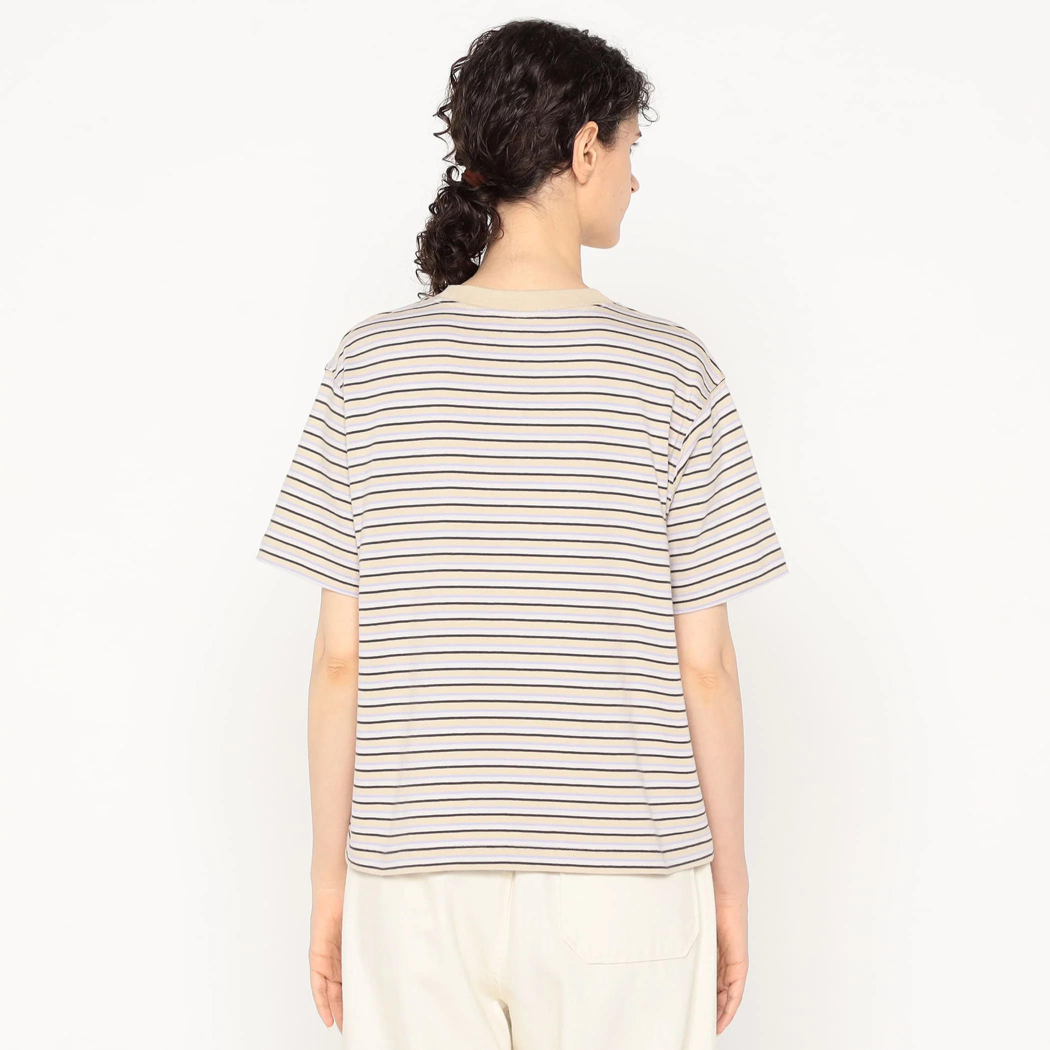 Women's Cotton Jersey Short T-shirt Stripe - Image 8
