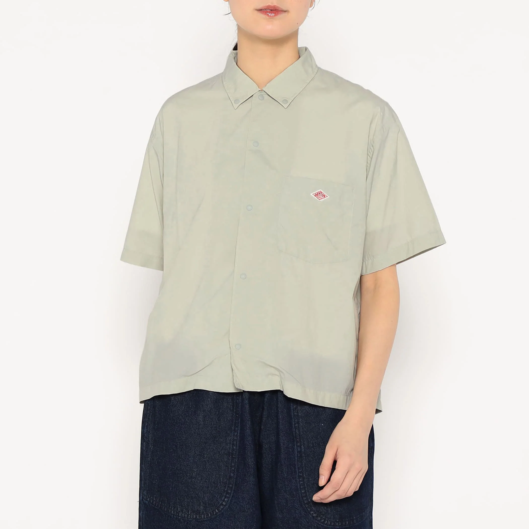Women's Typewriter Short Sleeve Button-Down Shirt - Image 2