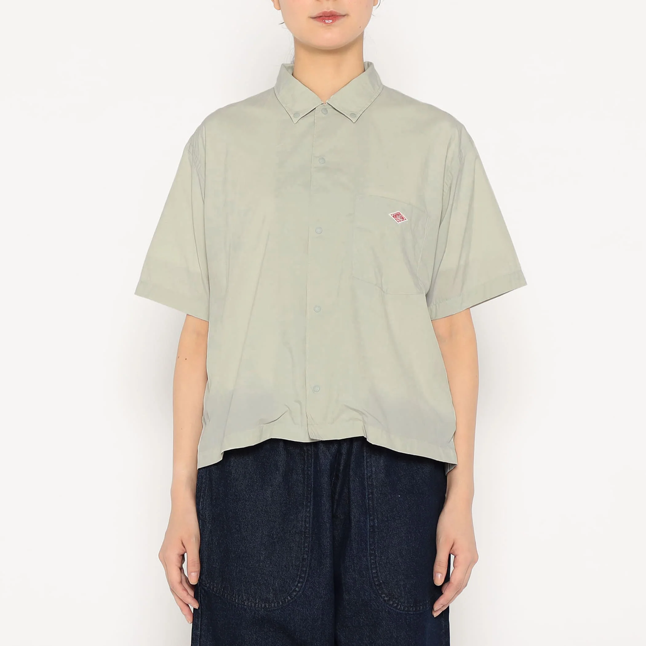 Women's Typewriter Short Sleeve Button-Down Shirt - Image 3