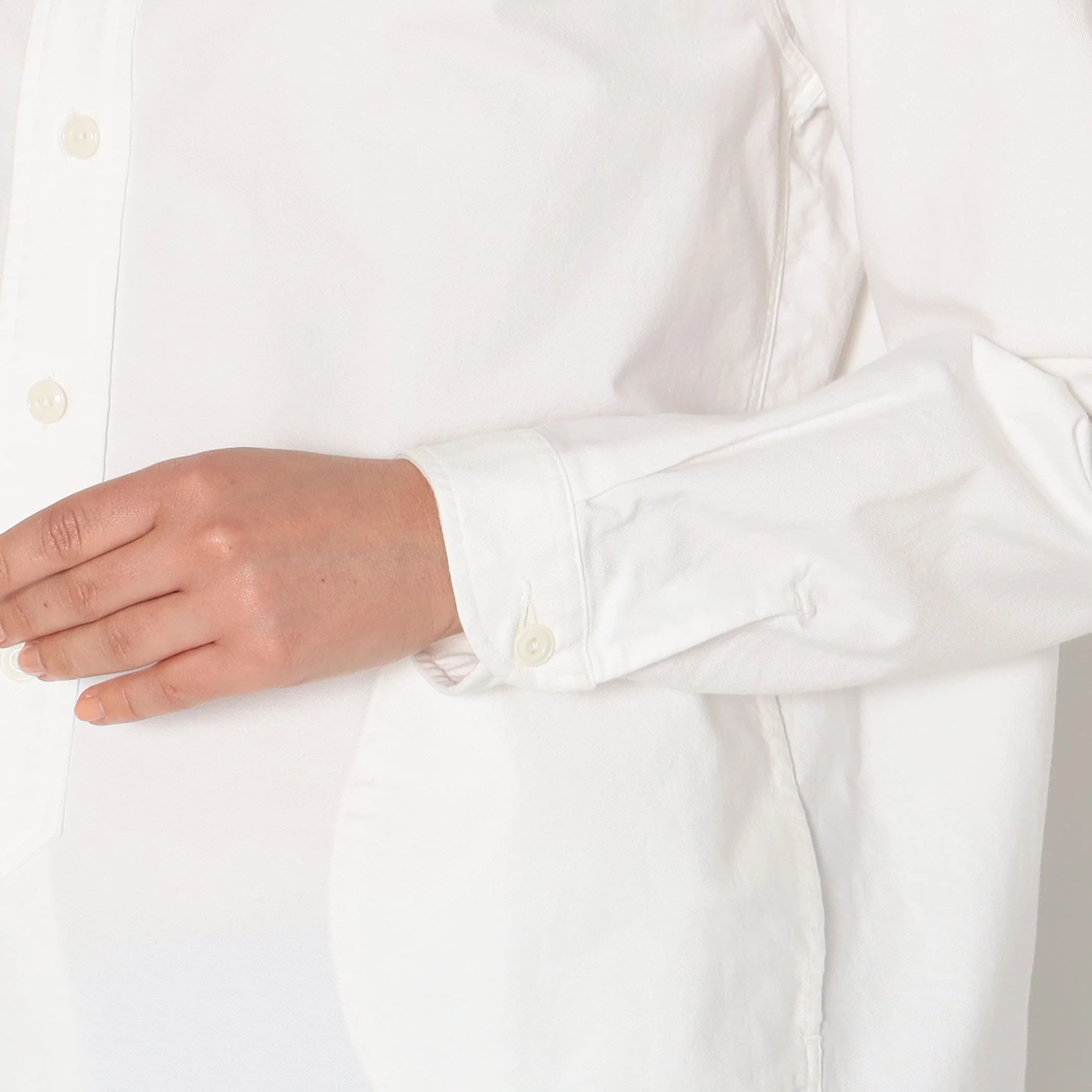 Women's Oxford Band Collar Shirt - Image 11