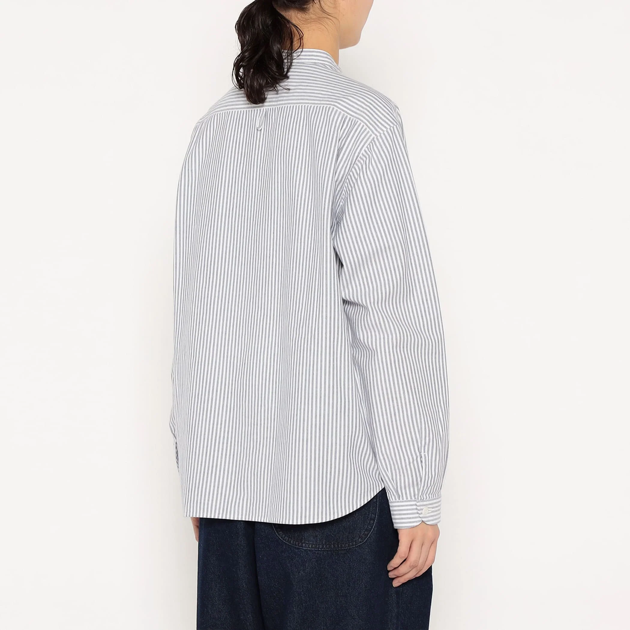 Women's Oxford Band Collar Shirt Pattern - Image 5