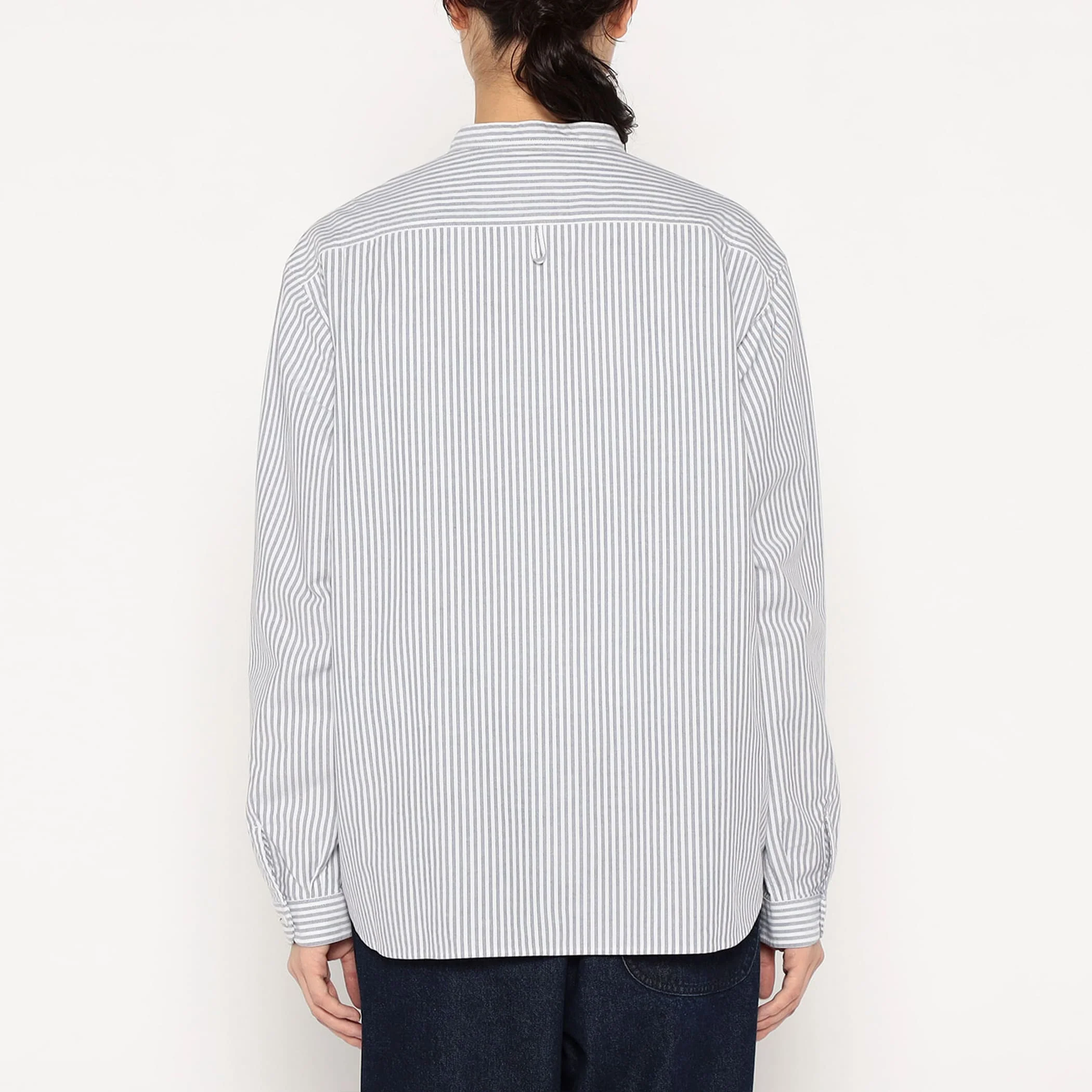 Women's Oxford Band Collar Shirt Pattern - Image 6