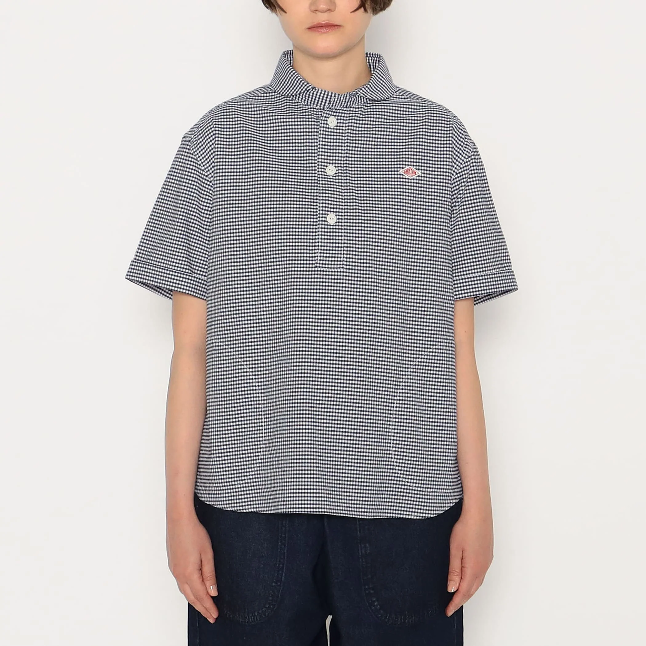 Women's Oxford Round Collar Short Sleeve Pullover Shirt Pattern - Image 3