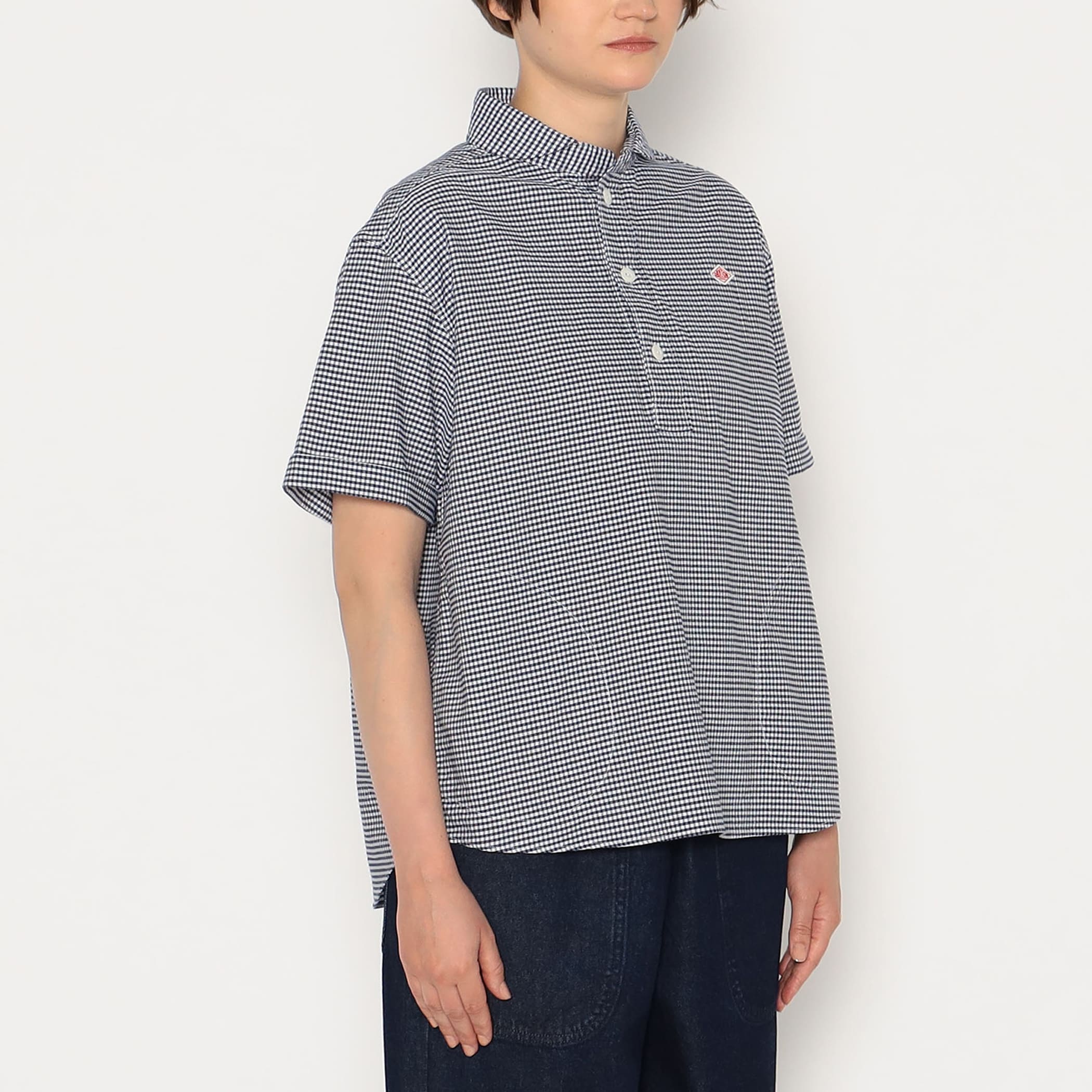 Women's Oxford Round Collar Short Sleeve Pullover Shirt Pattern - Image 4