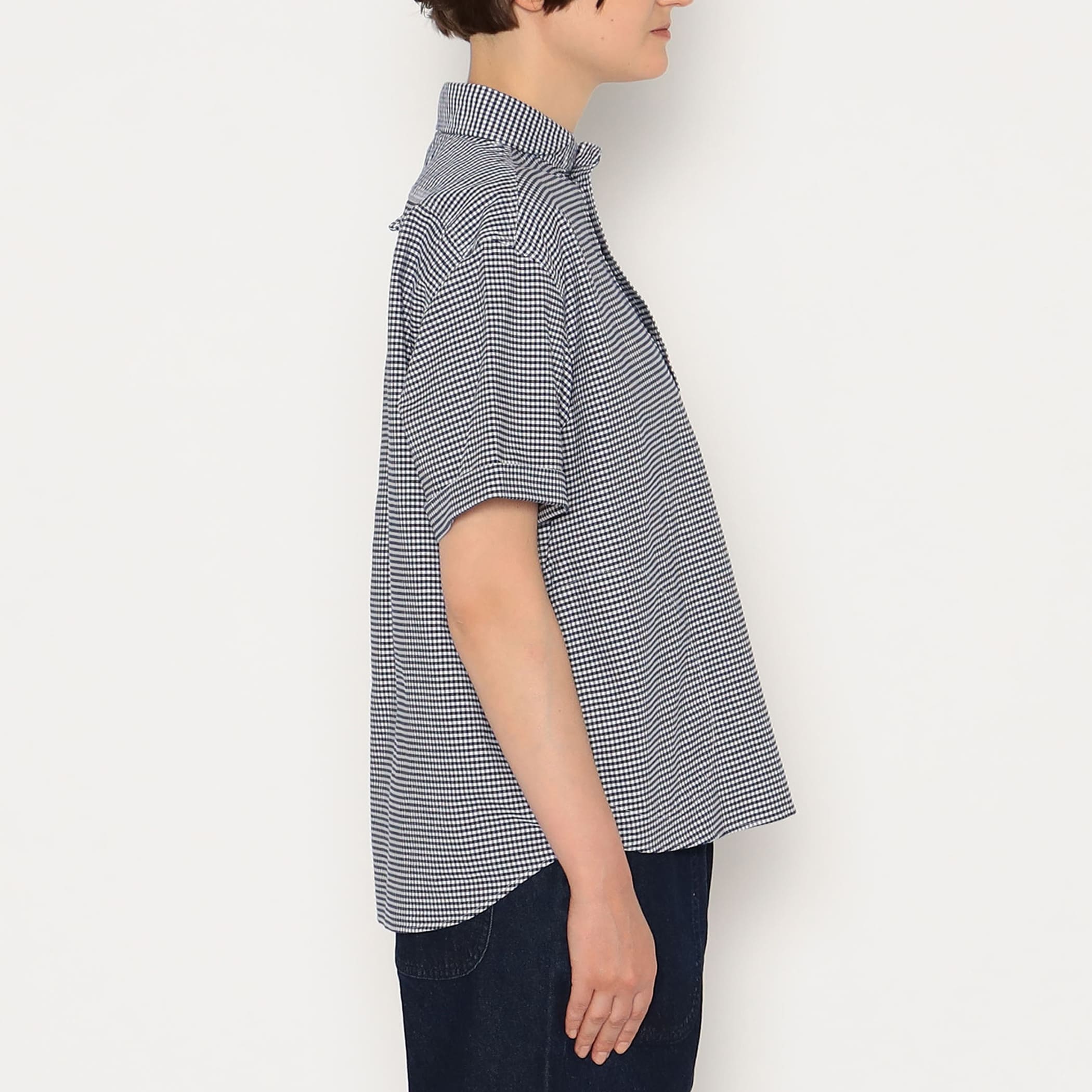Women's Oxford Round Collar Short Sleeve Pullover Shirt Pattern - Image 5