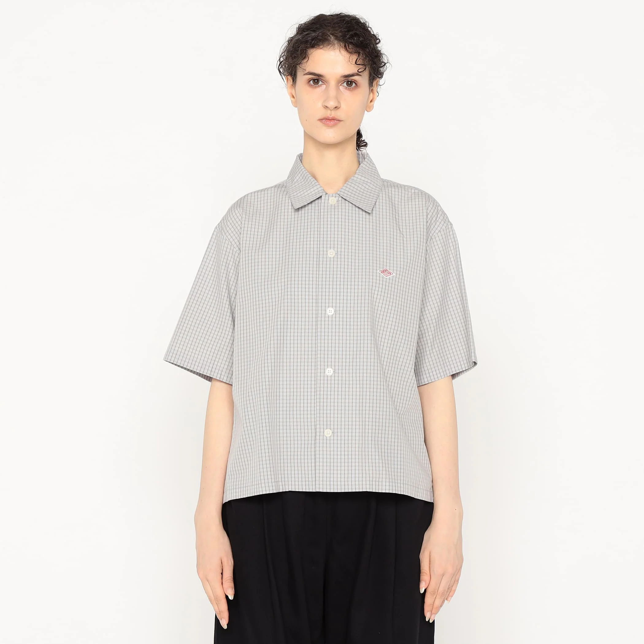 Women's Cotton Poplin Half Sleeve Shirt Plaid - Image 4