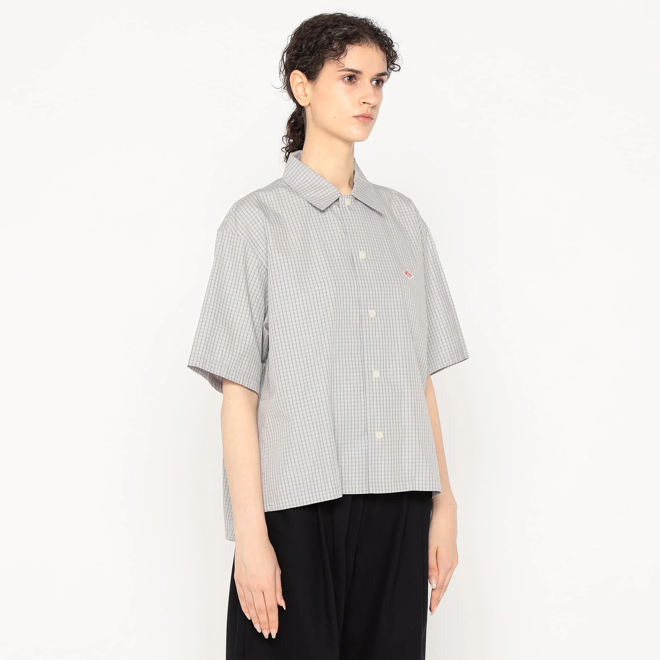 Women's Cotton Poplin Half Sleeve Shirt Plaid - Image 5
