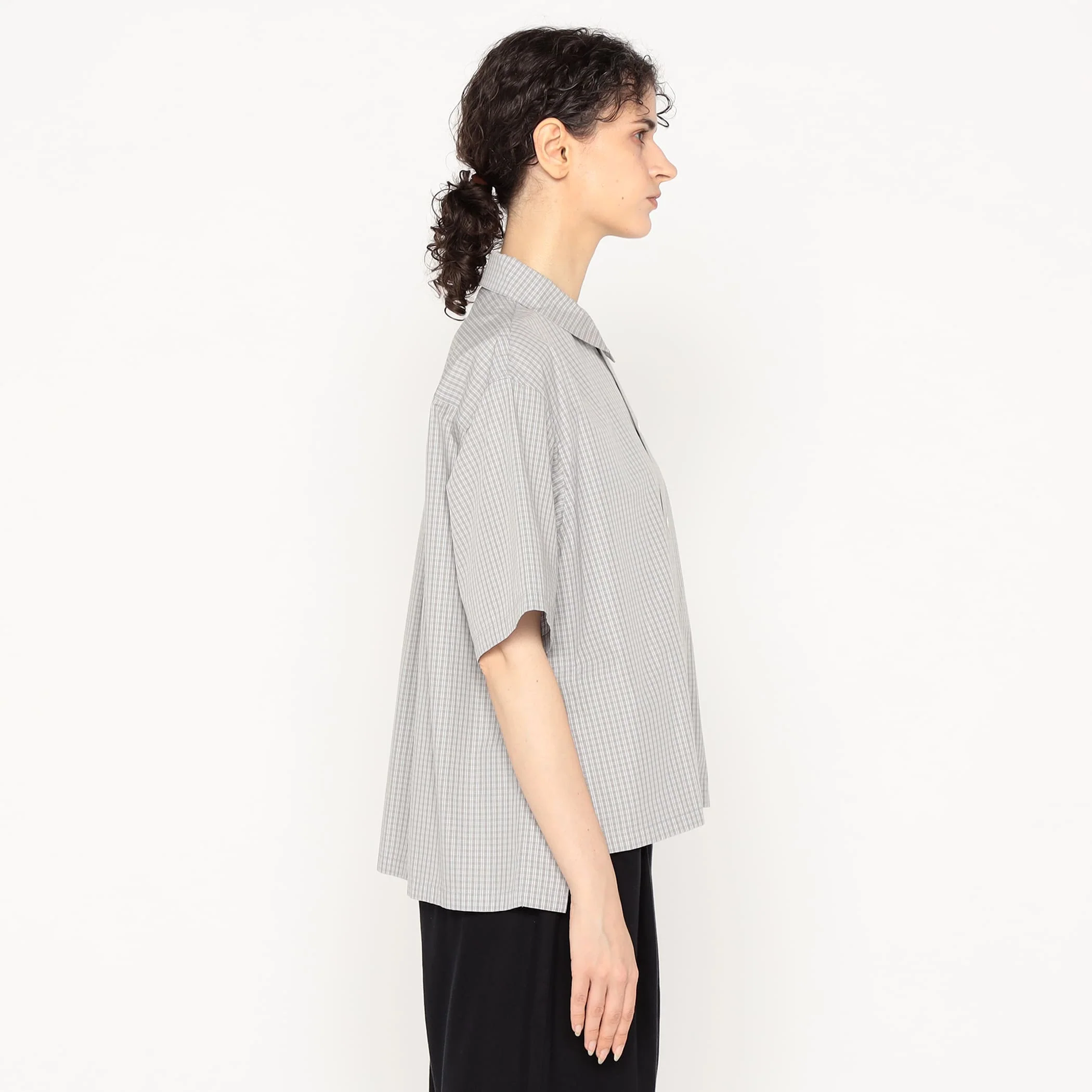 Women's Cotton Poplin Half Sleeve Shirt Plaid - Image 6