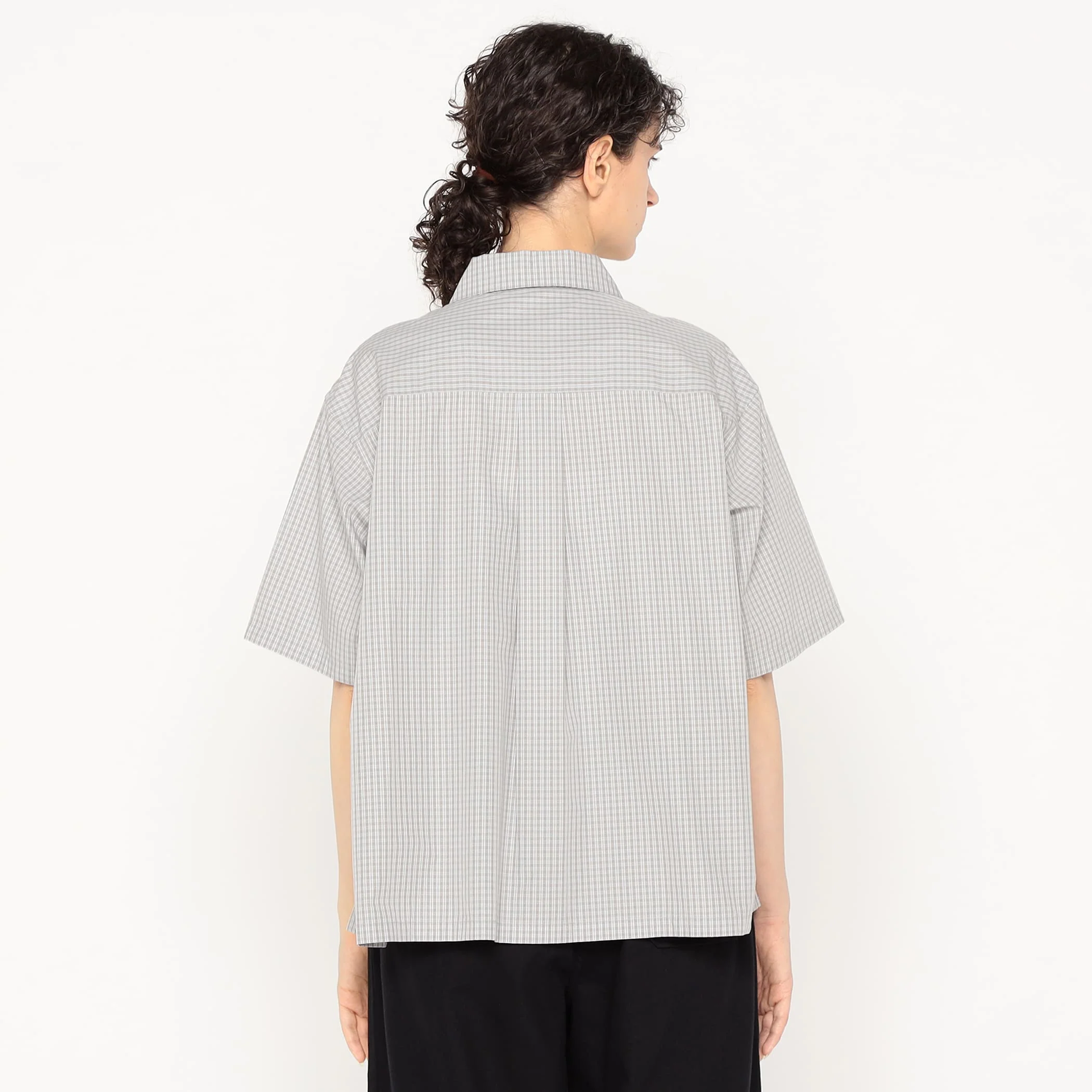 Women's Cotton Poplin Half Sleeve Shirt Plaid - Image 8